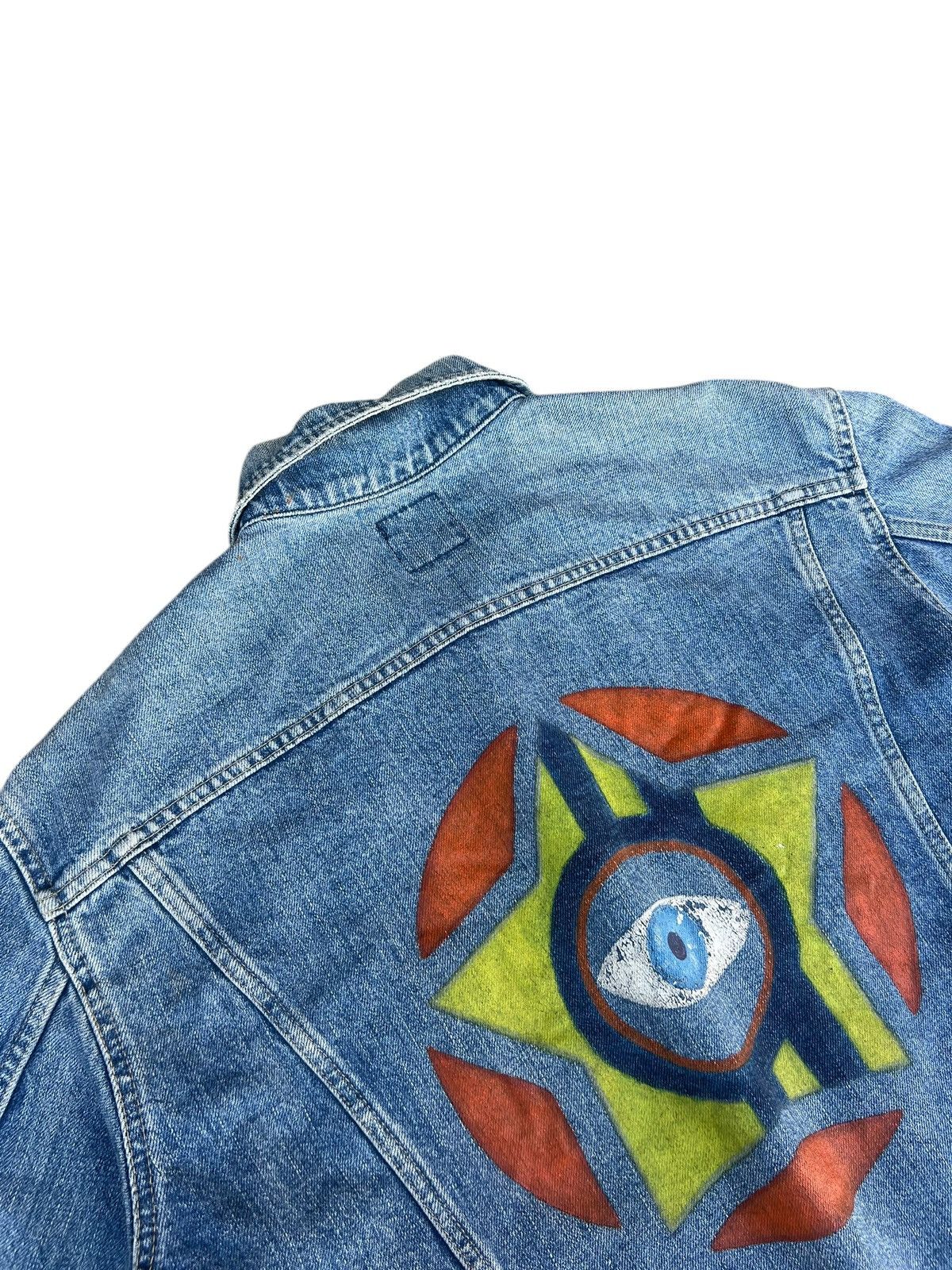 Lee Vintage Lee Riders Japan Back Painted Denim Trucker Jacket Size US L / EU 52-54 / 3 - 3 Thumbnail