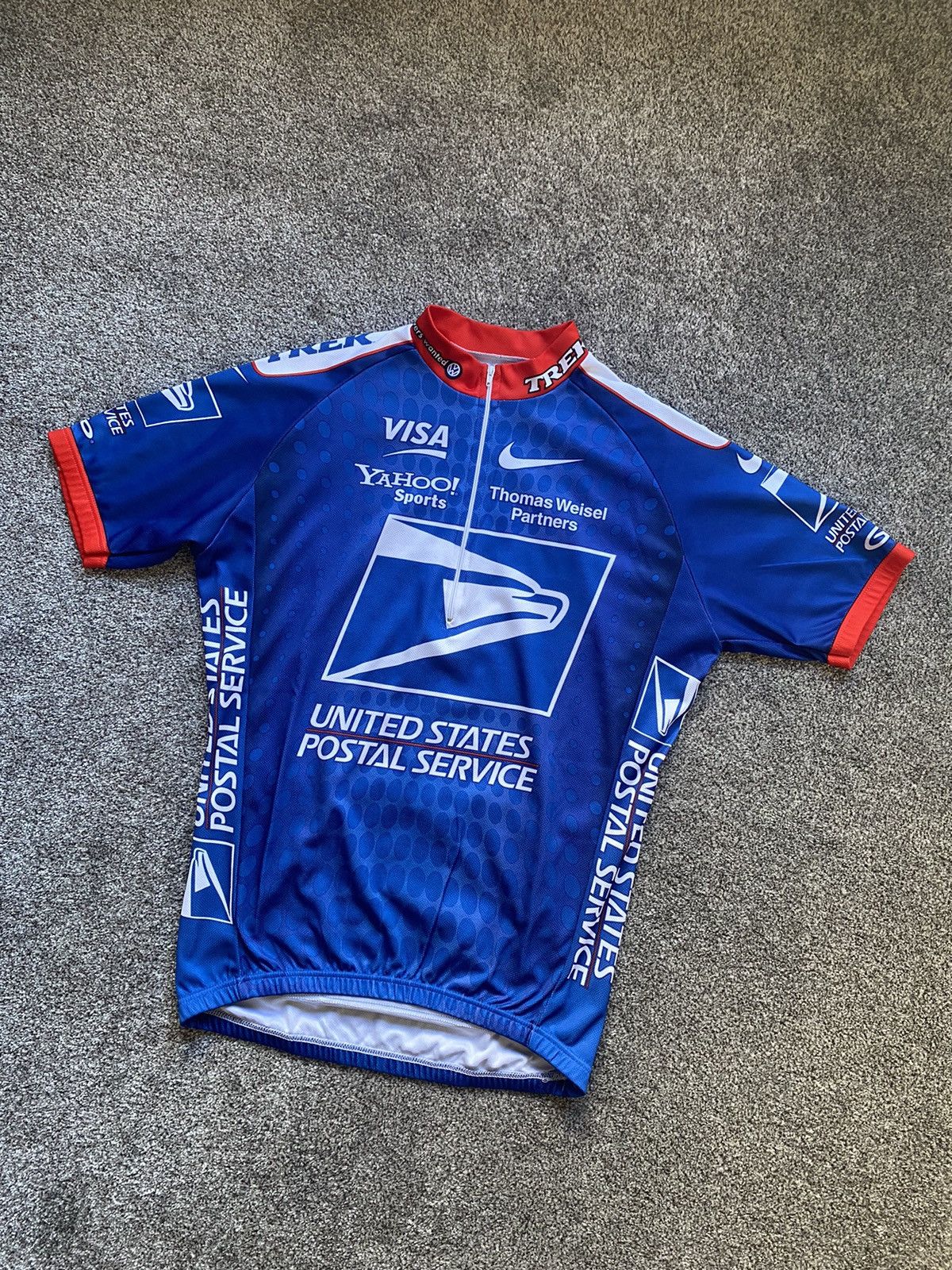 Nike × USA Olympics Nike Trek Cycling USA Team Sport Logo Blue Red Jersey Zip Size US M / EU 48-50 / 2 - 1 Thumbnail