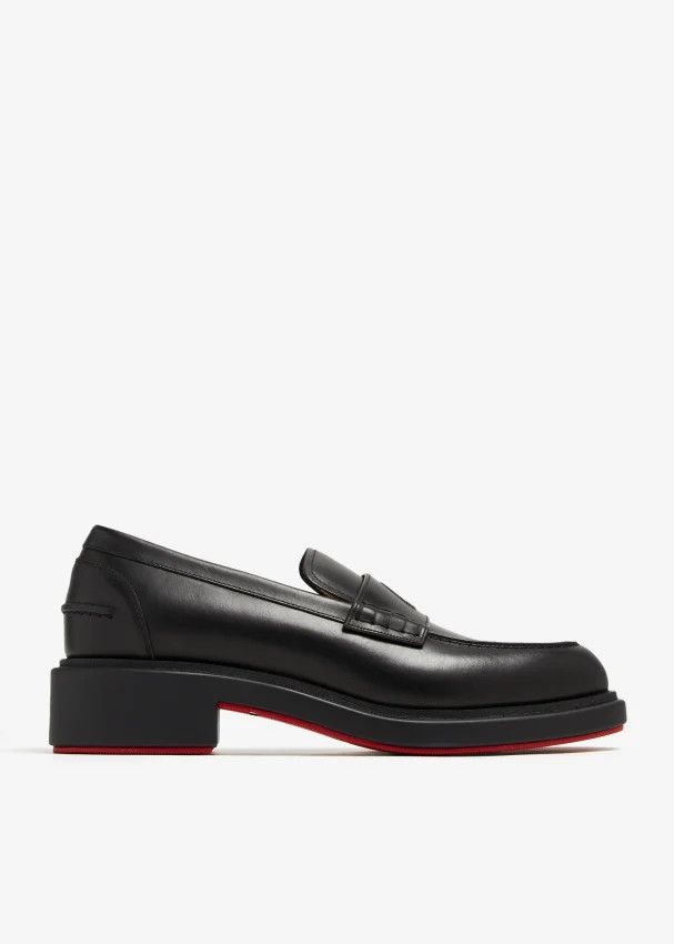 Urbino Chelsea Louboutin Os11x0125 Urbino Leather Loafers In Black