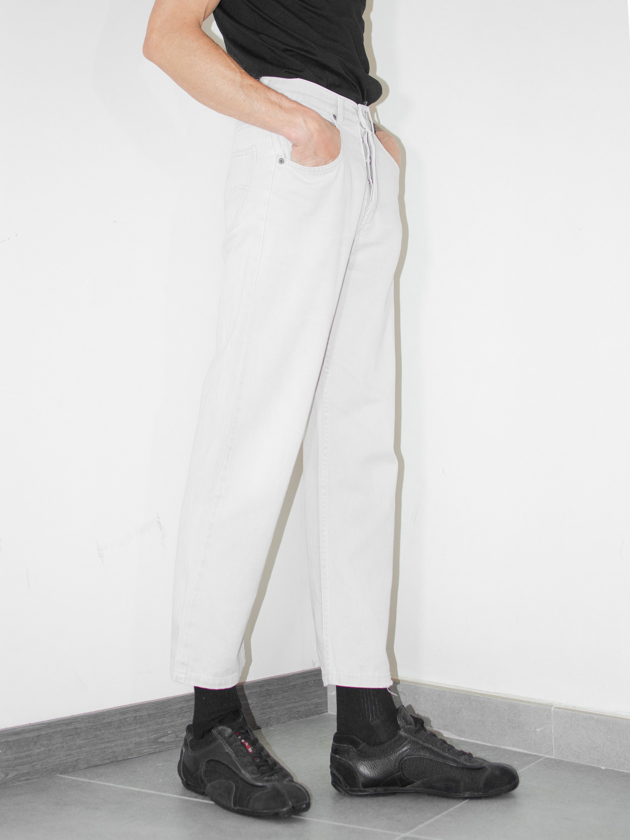 Japanese Brand × Levi's Vintage Clothing Y2K Vintage White tag Cropped cream Levi denim Jeans Size US 28 / EU 44 - 1 Thumbnail