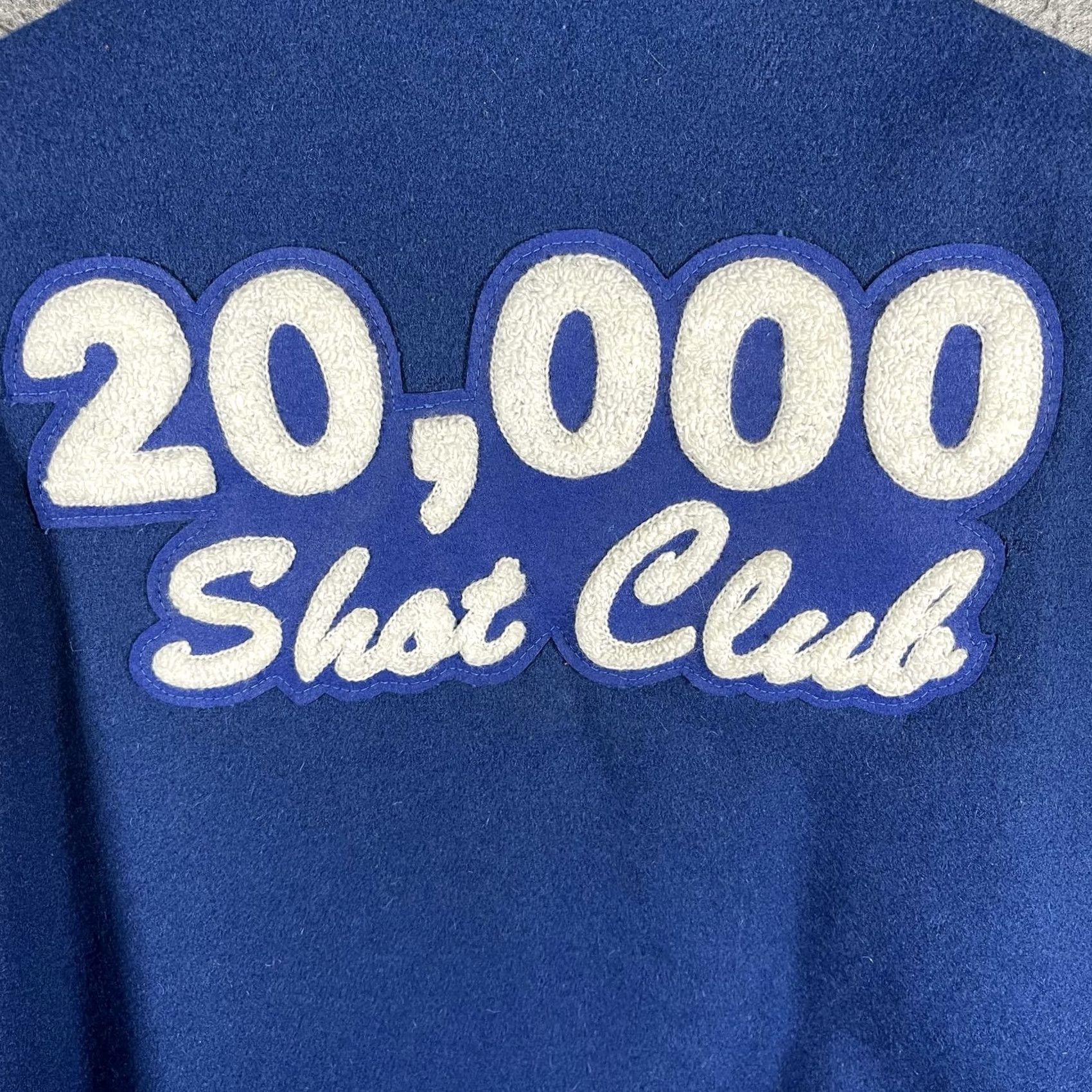 Holloway Holloway Mens Large Blue Varsity Jacket Cream 20,000 Shot Club Letterman Basketball Wool Size US L / EU 52-54 / 3 - 6 Thumbnail