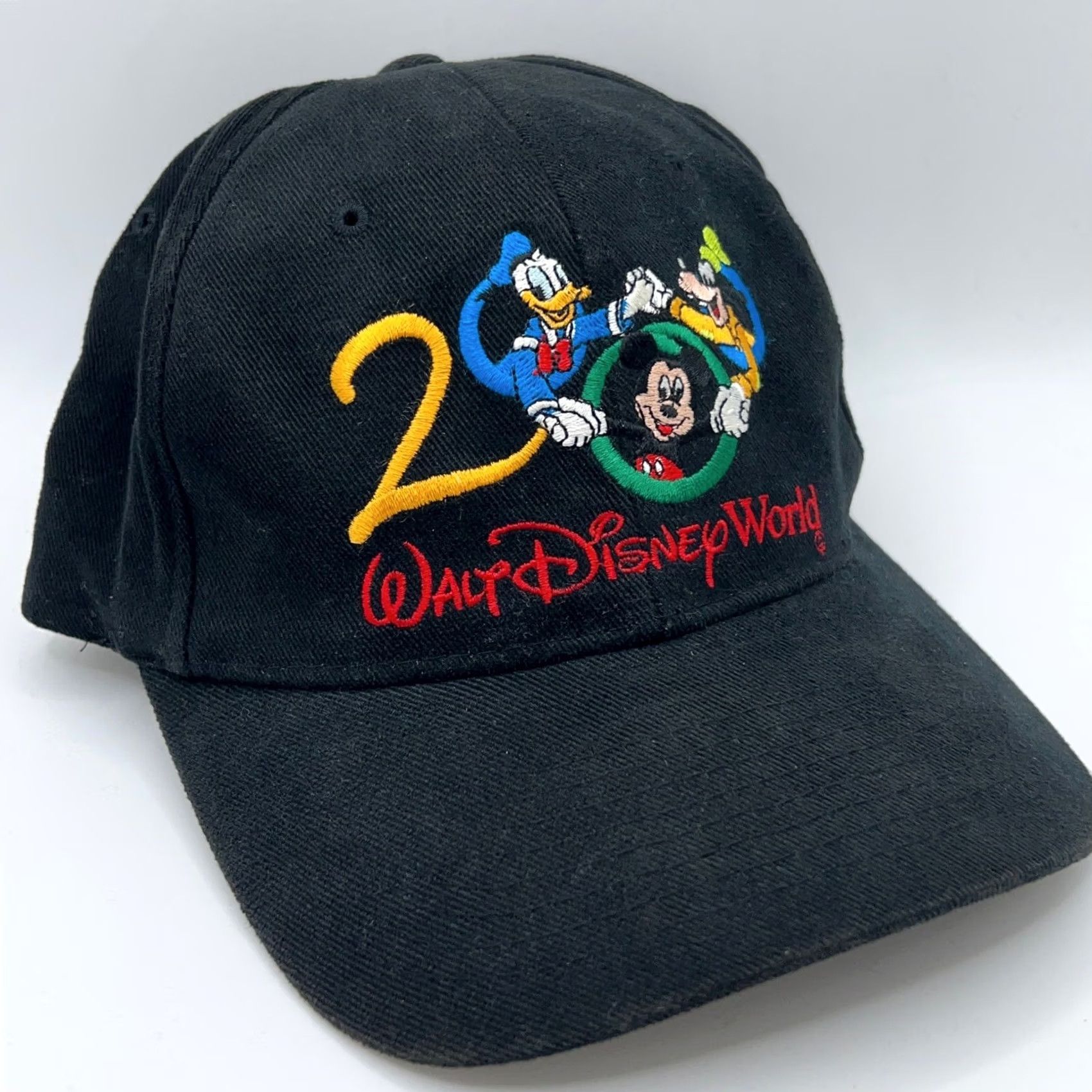 Disney VINTAGE Disney Strapback Hat Baseball Cap Adjustable Men Black 80s 90s Mickey Mouse Goofy Donald Duck y2k Size ONE SIZE - 5 Thumbnail