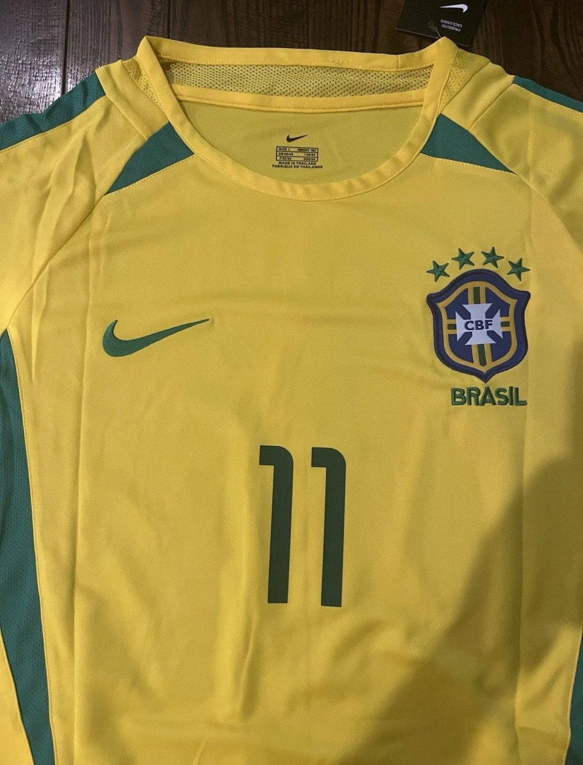 Nike Ronaldinho Brazil 2002 World Cup Jersey Mens