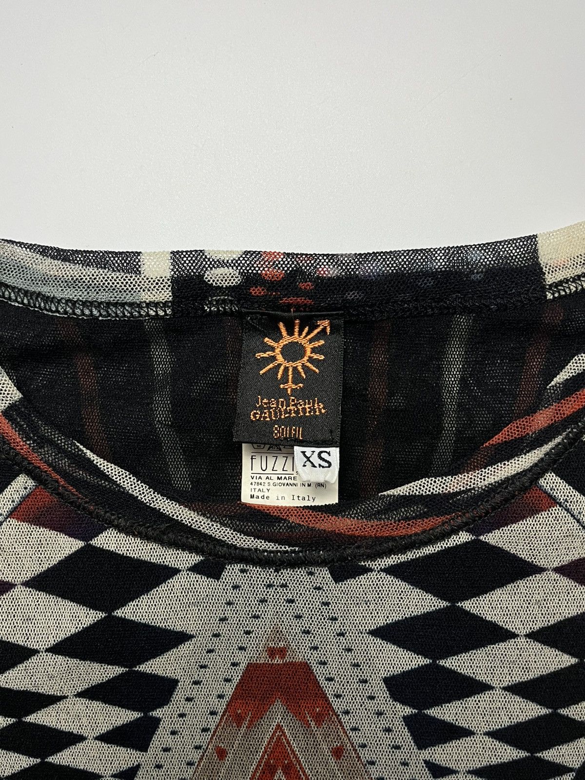Jean Paul Gaultier Archival Jean Paul Gaultier Geometric/Sunburst Mesh L/S Top Size XS / US 0-2 / IT 36-38 - 4 Thumbnail