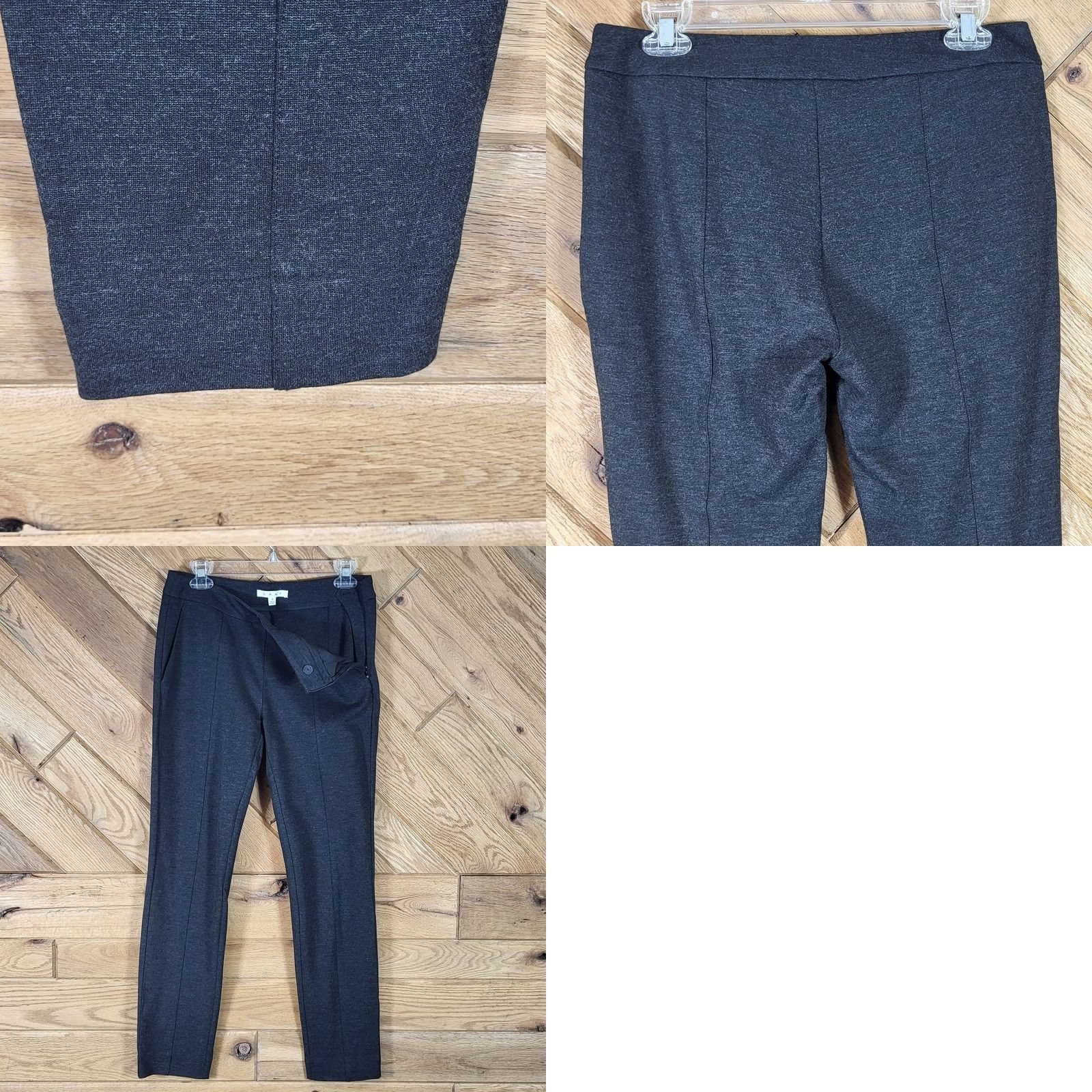 Vintage Cabi Womens Pants Slim Fit Charcoal Gray Side Zip Rayon Nylon Dress Pants 4 Trousers Women Slimming Front Zip Hem Inseam 28.5” Regular Size 4 Size 27" / US 4 / IT 40 - 8 Thumbnail