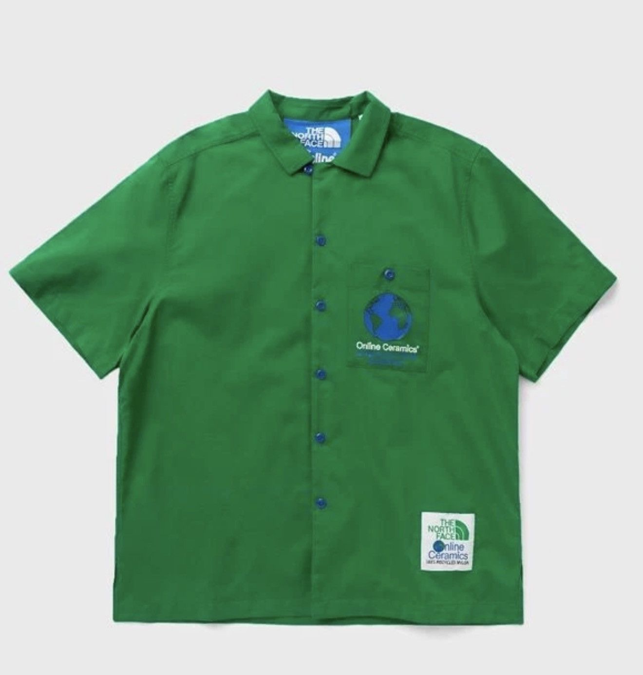 Online Ceramics × The North Face Online Ceramics TNF x OC SS Button Front Shirt Green size XL Size US XL / EU 56 / 4 - 1 Thumbnail