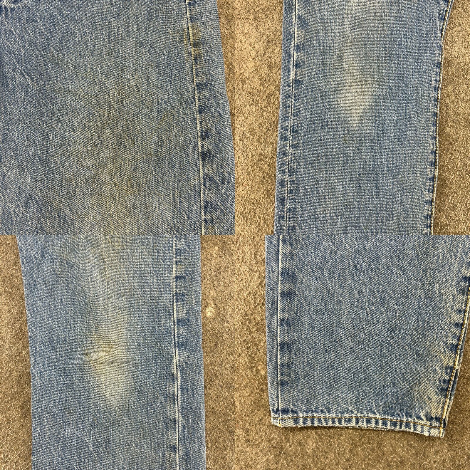 Levi's VINTAGE Levi's 501 Jeans Mens 32x32 Blue Distressed Regular Fit Straight Levi's 500 Series Denim Cotton Blend Inseam 32 Men LA Size US 32 / EU 48 - 8 Thumbnail