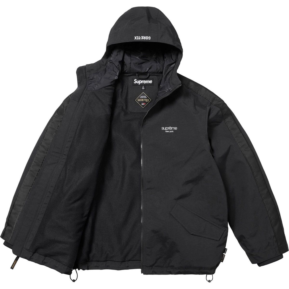 Supreme SUPREME GORE-TEX STRIPE HOODED JACKET FULL ZIP SHELL BLACK Size US L / EU 52-54 / 3 - 2 Thumbnail