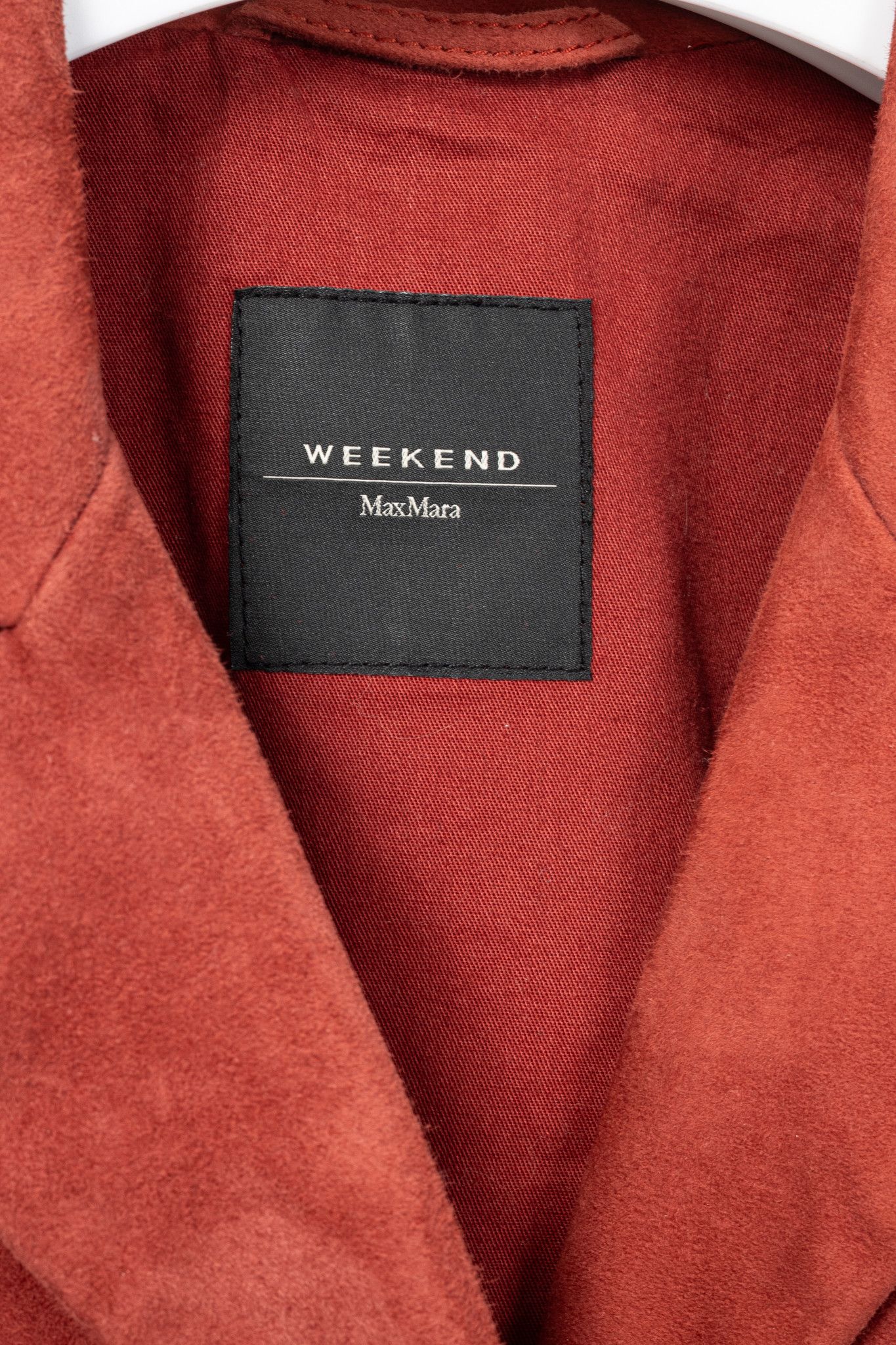 Weekend Max Mara Weekend Max Mara Virtus Red Suede Panelled Coat Size M / US 6-8 / IT 42-44 - 4 Thumbnail