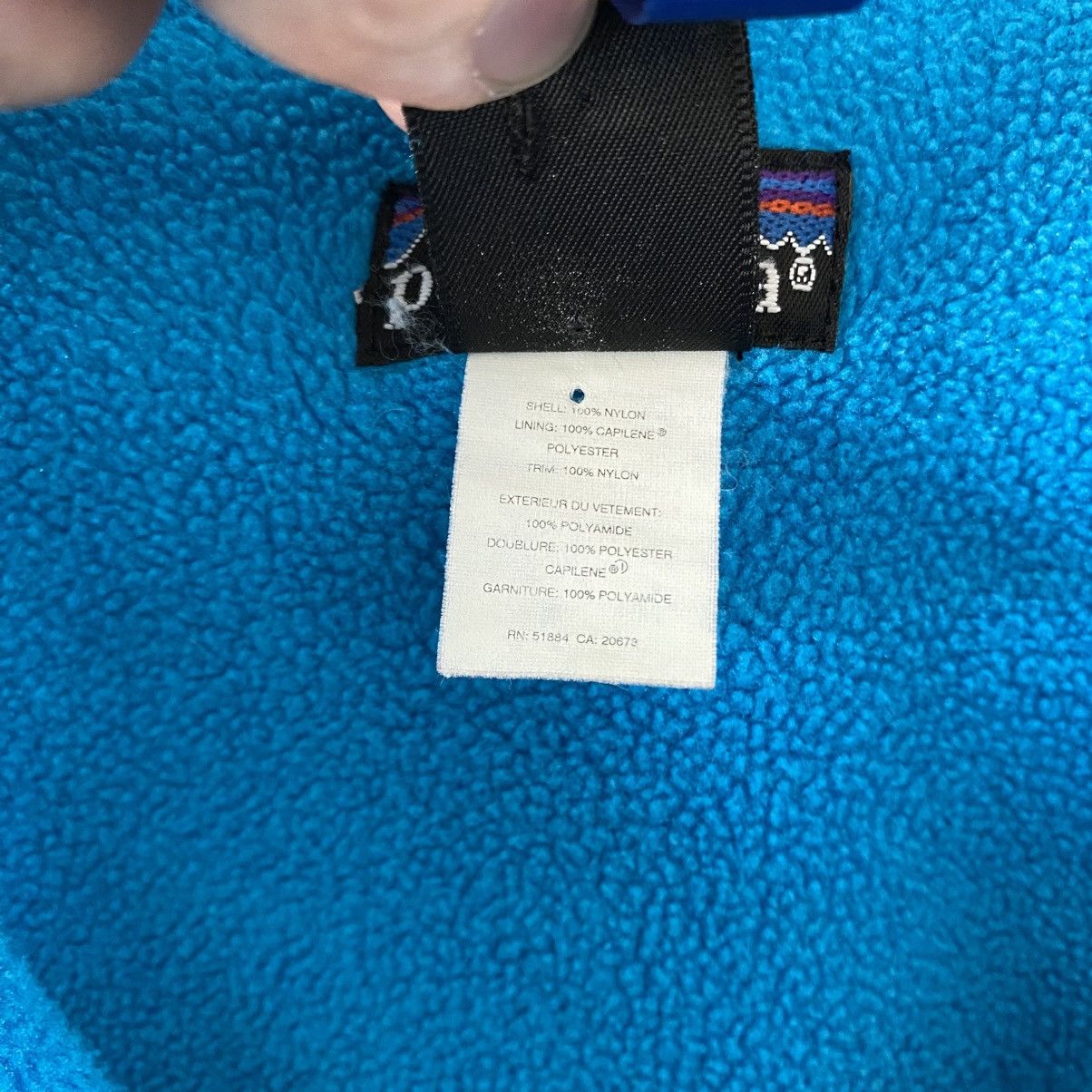 Patagonia Vintage Patagonia Nylon Caplene Fleece Jacket Blue Teal 1980 Size US L / EU 52-54 / 3 - 4 Thumbnail