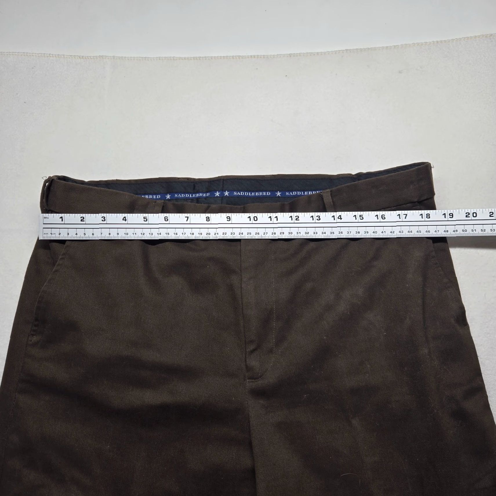 Vintage Saddlebred Pants BROWN Khakis Flat Front Chinos Adult Men's Size 38 x 30 Brown Chino Pants Mens Regular 38x30 Vintage? No Size US 38 / EU 54 - 4 Thumbnail