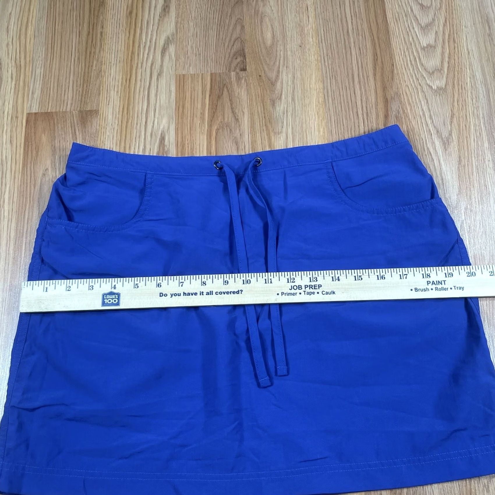 Vintage LL Bean Skirt Women's M Medium Above Knee Length Pencil Solid Blue 100% Nylon Size 32" / US 10 / IT 46 - 5 Thumbnail