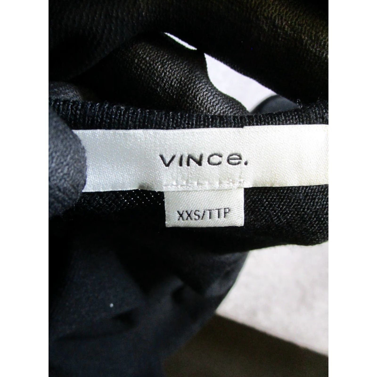 Vince Vince Dress Womens XXS Black Bodycon Sleeveless Scoop Neck Pullover KnA Knee Length Regular Polyester Stretch Casual Party/Cocktail Travel Womens Size XXS / US 00 / IT 34 - 3 Thumbnail