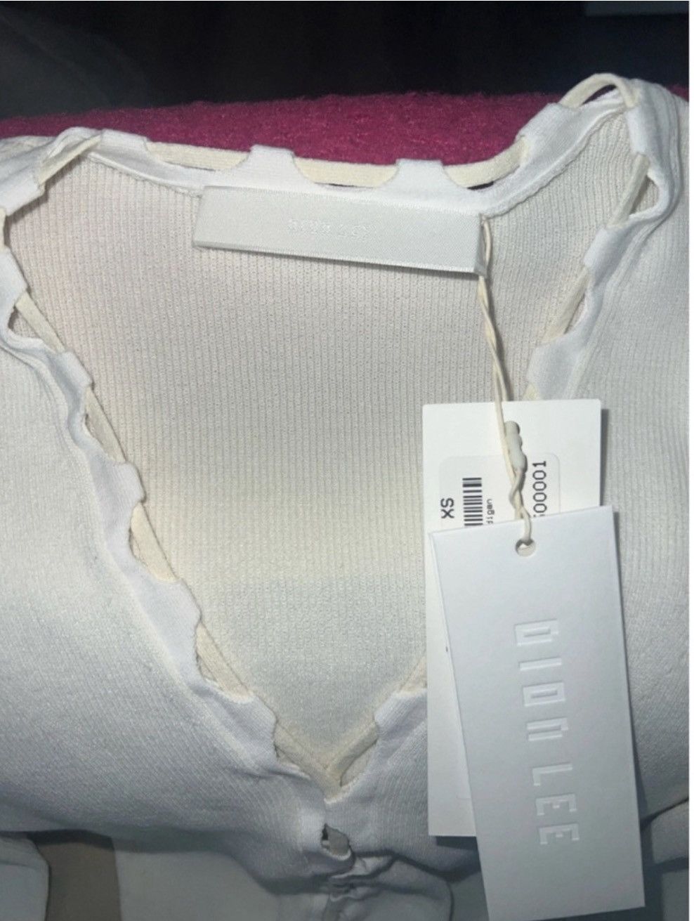 Dion Lee Dion Lee Bichrome ribbed lace-up cardigan, XS Size XS / US 0-2 / IT 36-38 - 5 Thumbnail
