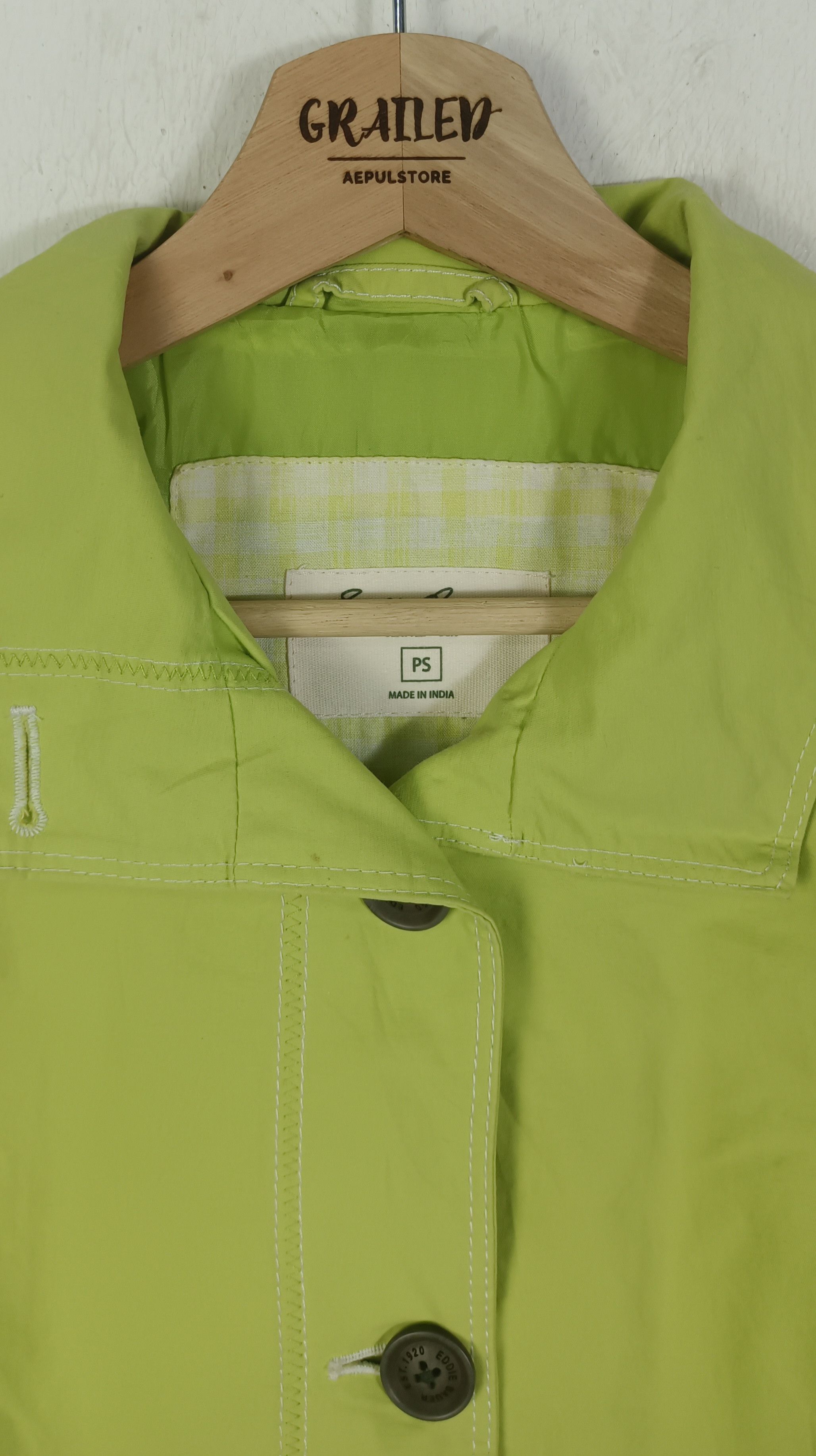 Eddie Bauer Eddie Bauer Seattle USA Lime Green Trench Coat Size S / US 4 / IT 40 - 10 Thumbnail