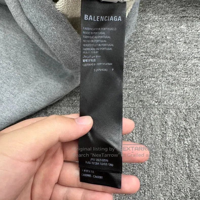 Balenciaga Balenciaga Gray Hooded Sweatshirt. Size US S / EU 44-46 / 1 - 3 Thumbnail