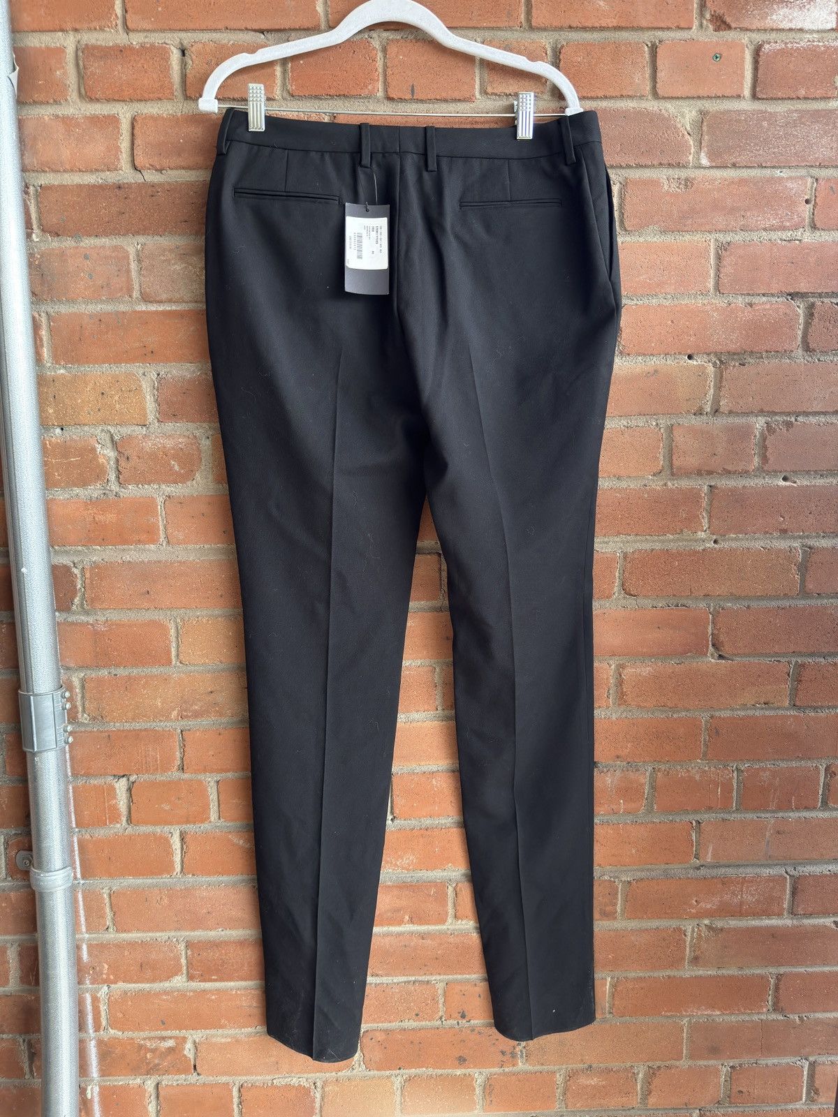 Saint Laurent Paris Saint Laurent Paris Black Wool Trousers Size 32" / US 10 / IT 46 - 2 Thumbnail