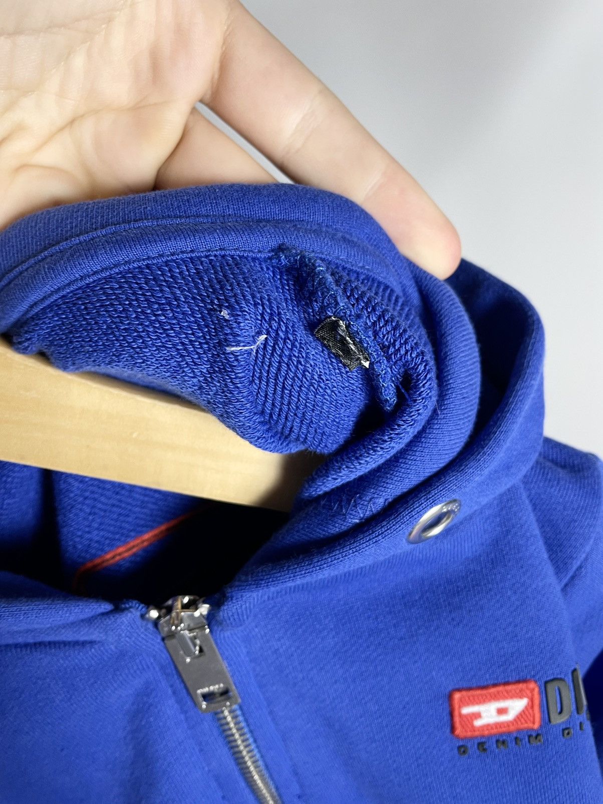 Diesel × Vintage Diesel 🌎 Denim Division big back D logo Blue Zip Hoodie Size US S / EU 44-46 / 1 - 9 Thumbnail