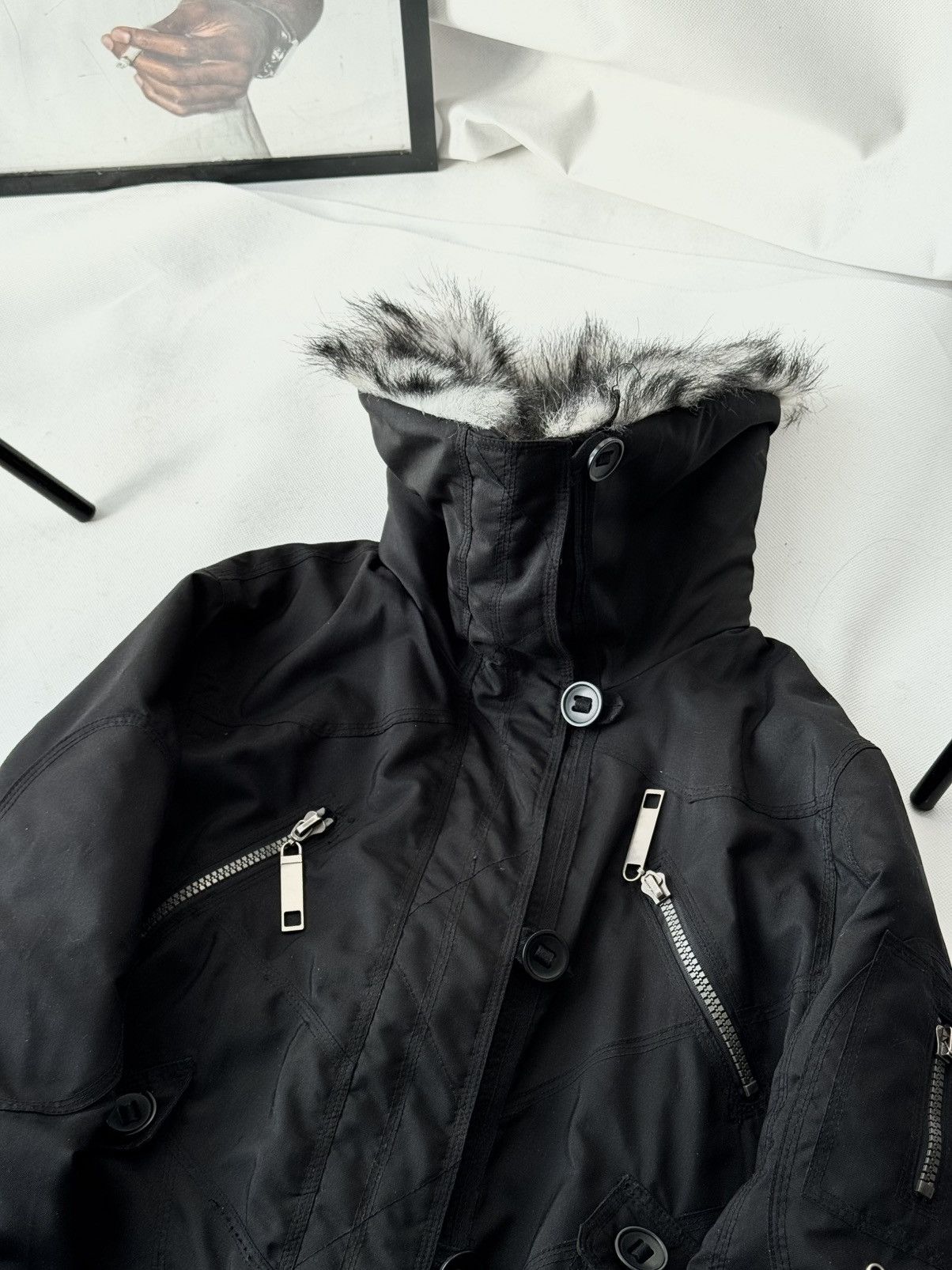 Japanese Brand Vintage Fur N2b Bomber Jacket Alpha Industries Style Ma-1 XL Size US XS / EU 42 / 0 - 17 Thumbnail
