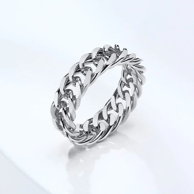 Jewelry × Vintage Mens Miami Cuban Chain Ring Size ONE SIZE - 3 Thumbnail