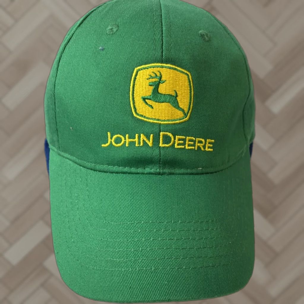John Deere John Deere Green Trademark Cap Baseball Hat Logo Strapback Tractors Farm /H33 Men Adjustable Cotton Twill Hat Green Logo Baseball Cap Size ONE SIZE - 1 Thumbnail