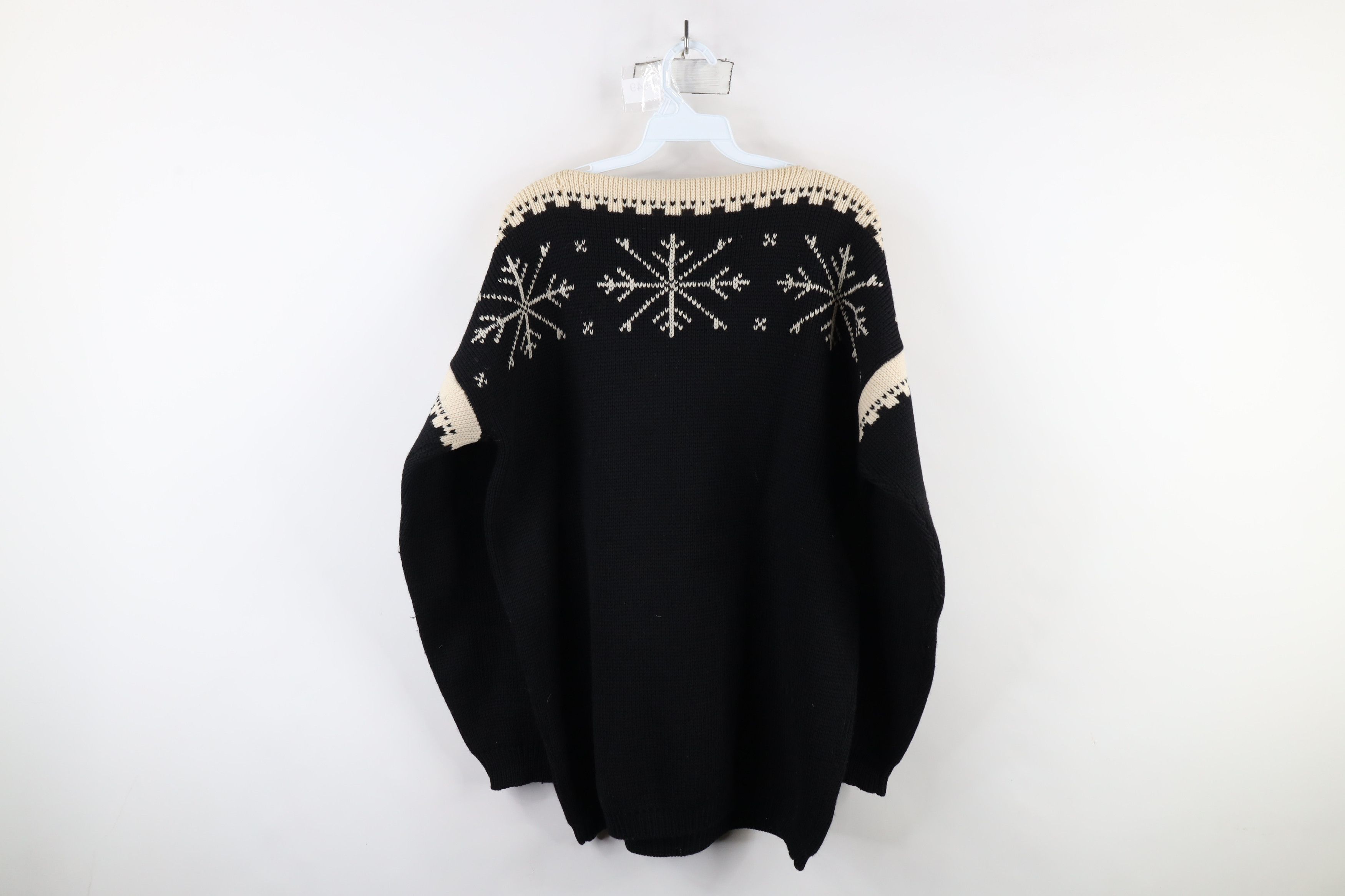 Vintage Vintage 70s Streetwear Wool Knit Christmas Snowflake Sweater Size US XXL / EU 58 / 5 - 10 Thumbnail