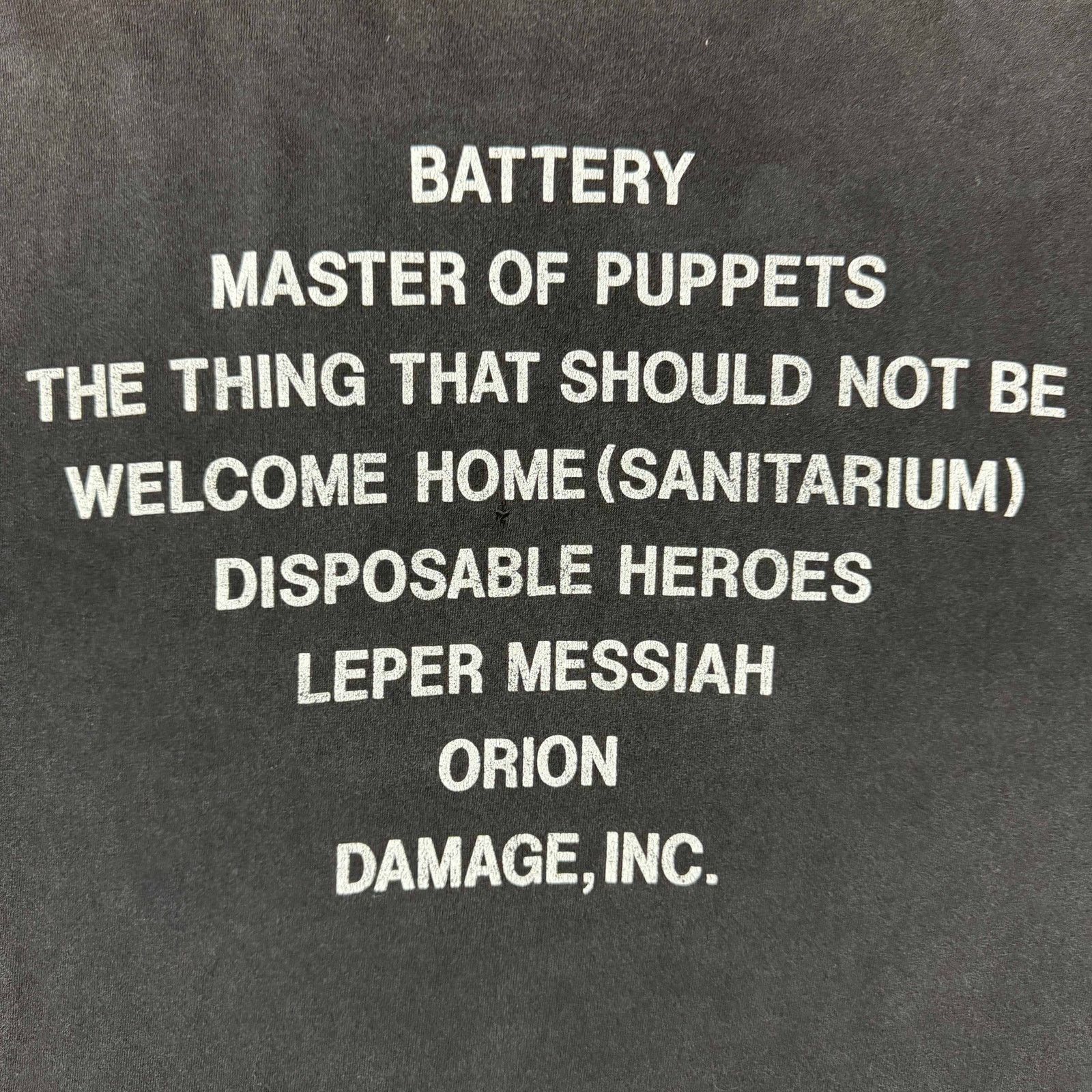 Vintage 1989 80s Metallica Master of Puppets Rock Metal Band T-Shirt Size US L / EU 52-54 / 3 - 3 Thumbnail