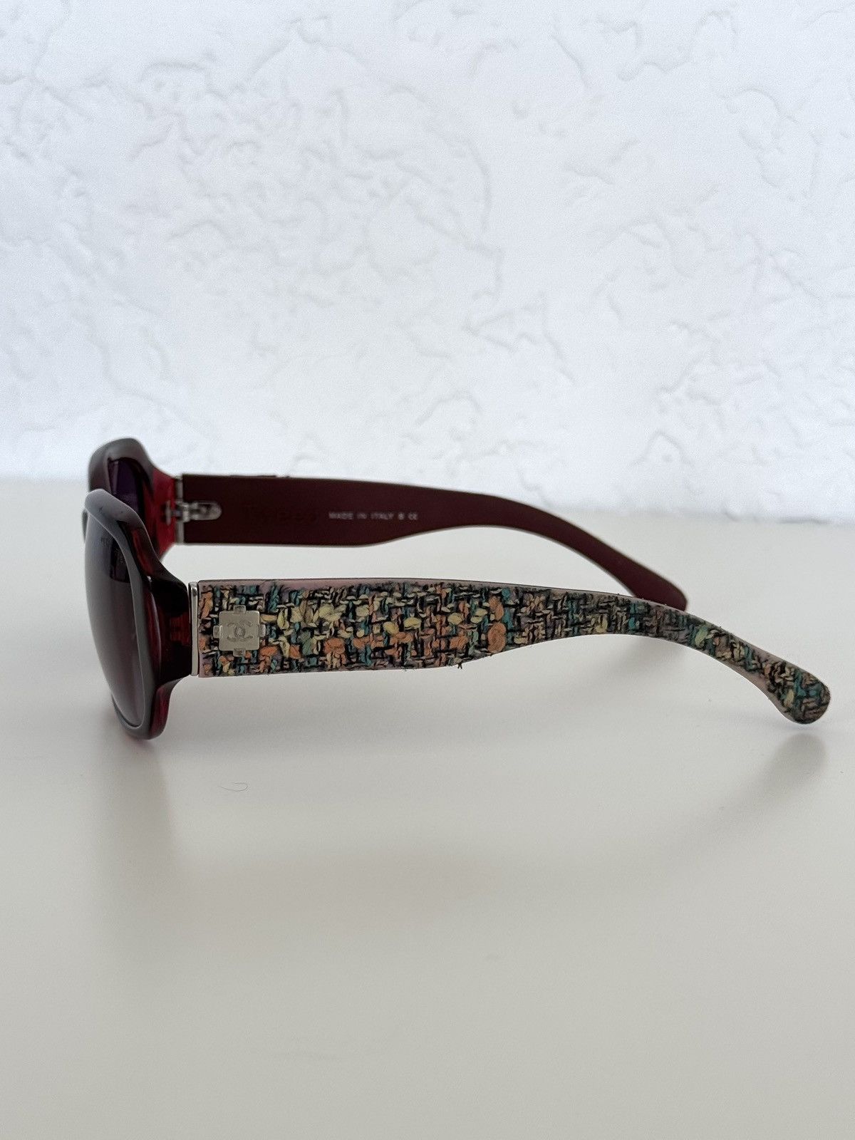 Chanel ★ Y2K CHANEL 5240 CC LOGO TWEED SUNGLASSES Size ONE SIZE - 3 Thumbnail