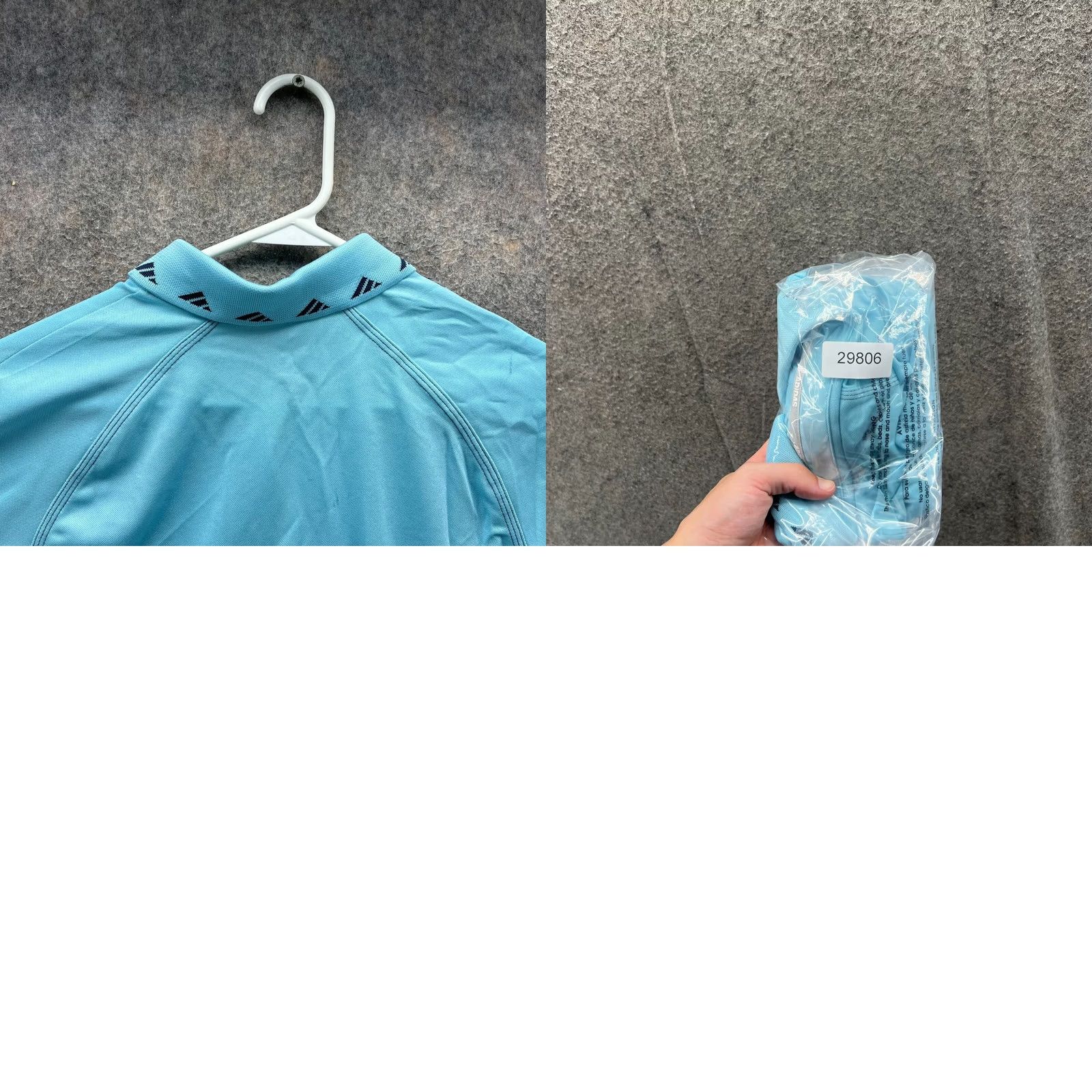 Adidas Adidas Polo Shirt Womens M Blue Swoosh Stretch Short Sleeve Collared Knit Polyester Casual Golf Tennis Size M / US 6-8 / IT 42-44 - 9 Thumbnail