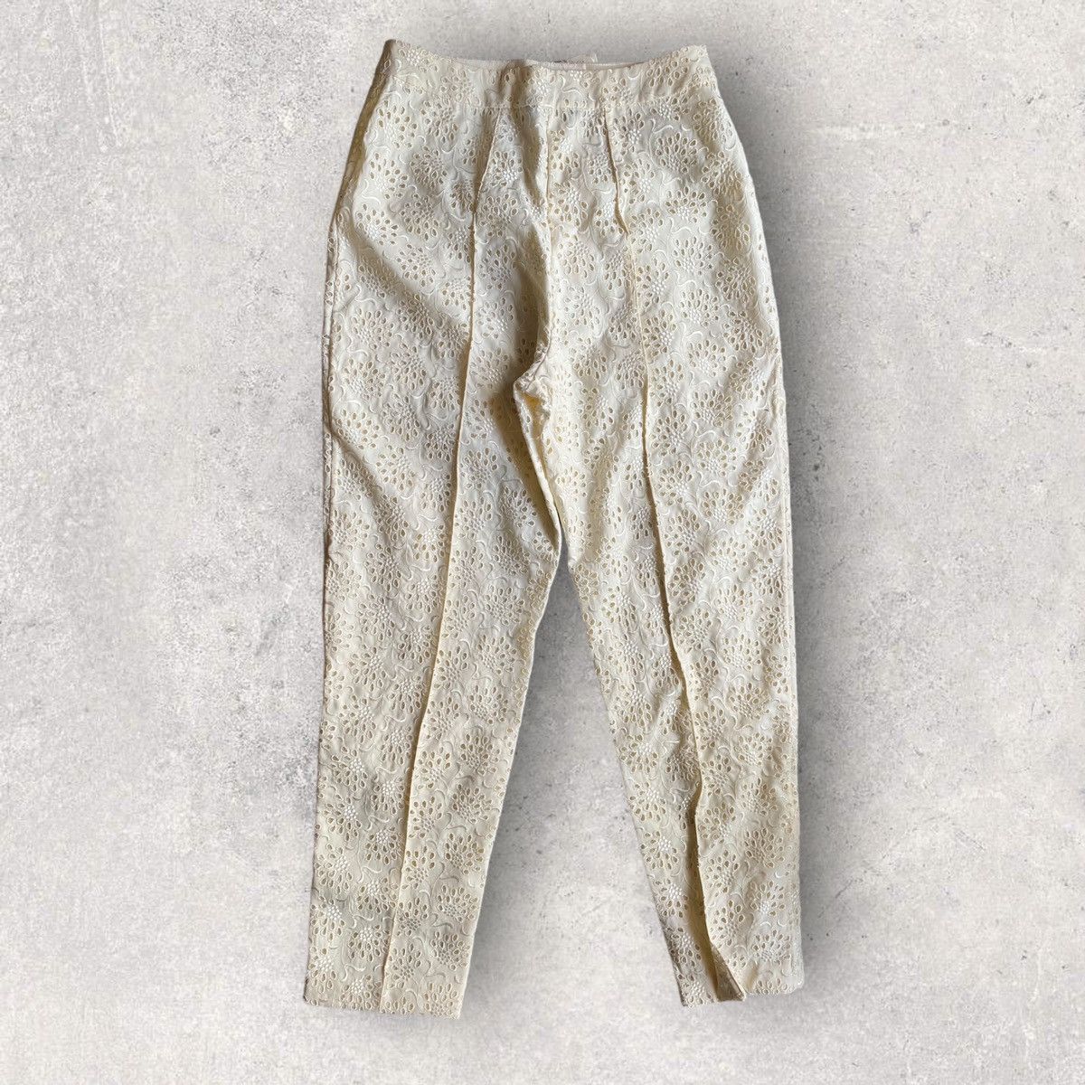 John Galliano Vintage 1996 Lace Perforate Pants Size 28" / US 6 / IT 42 - 3 Thumbnail