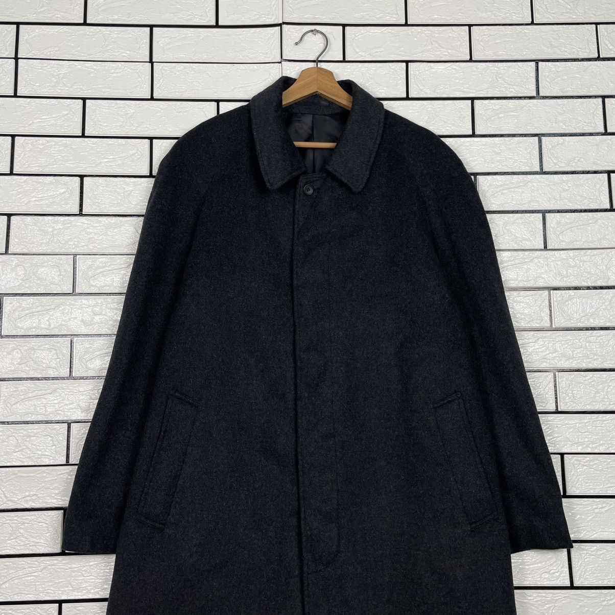 Japanese Brand Japanese Brand Sukipio Black Wool Coat Size US L / EU 52-54 / 3 - 3 Thumbnail