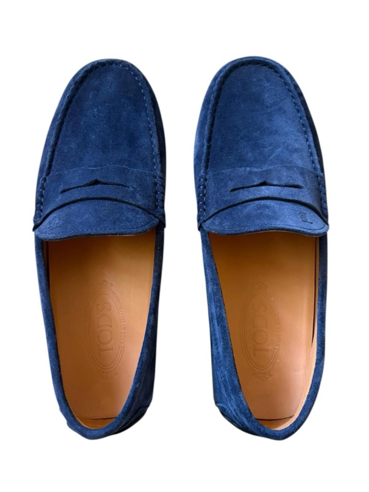 Tod's Tod's Men's Classic Suede Gommino Driving Penny Loafers Blue Size US 8.5 / EU 41-42 - 1 Thumbnail