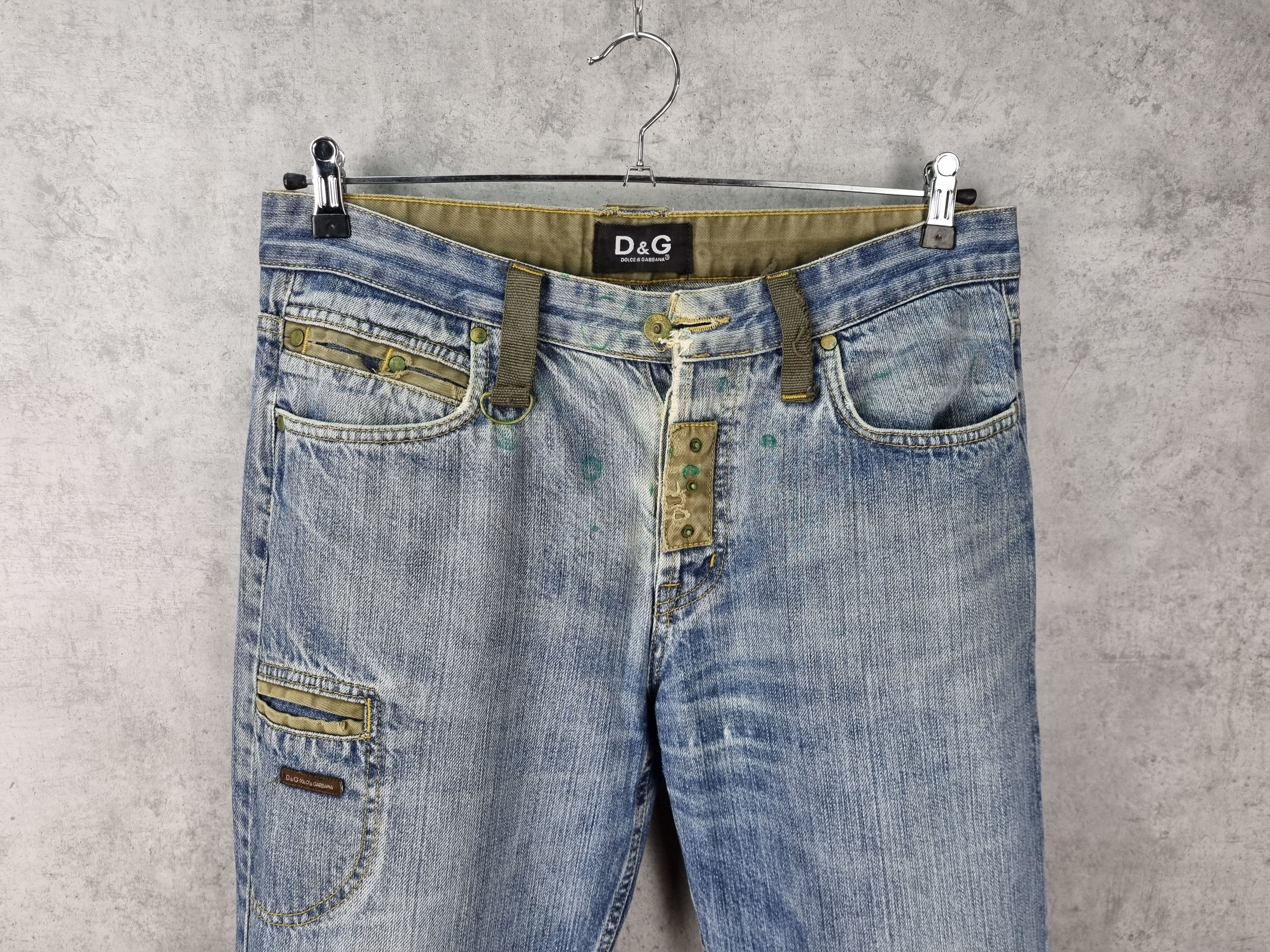 Vintage 90s Dolce & Gabbana Dirty Aesthetic Denim Jeans Size US 32 / EU 48 - 5 Thumbnail