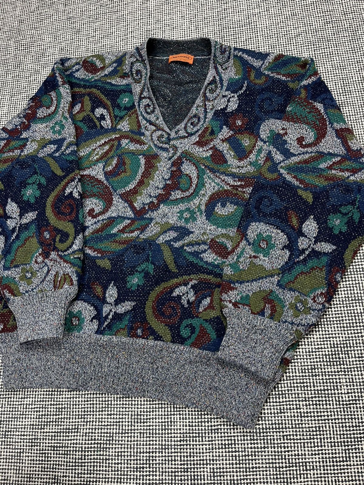 Missoni Vintage missoni crazy pattern knit wool sweater rare luxury Size US M / EU 48-50 / 2 - 5 Thumbnail