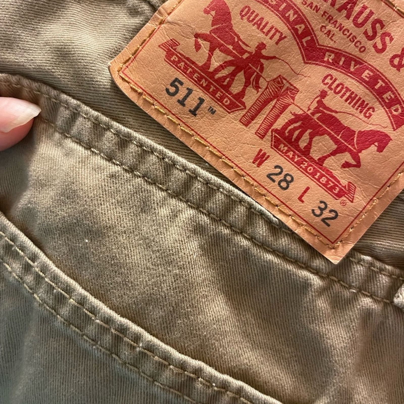Levi's LEVIS 511 MENS SLIM FIT TAN JEANS Size US 28 / EU 44 - 3 Thumbnail