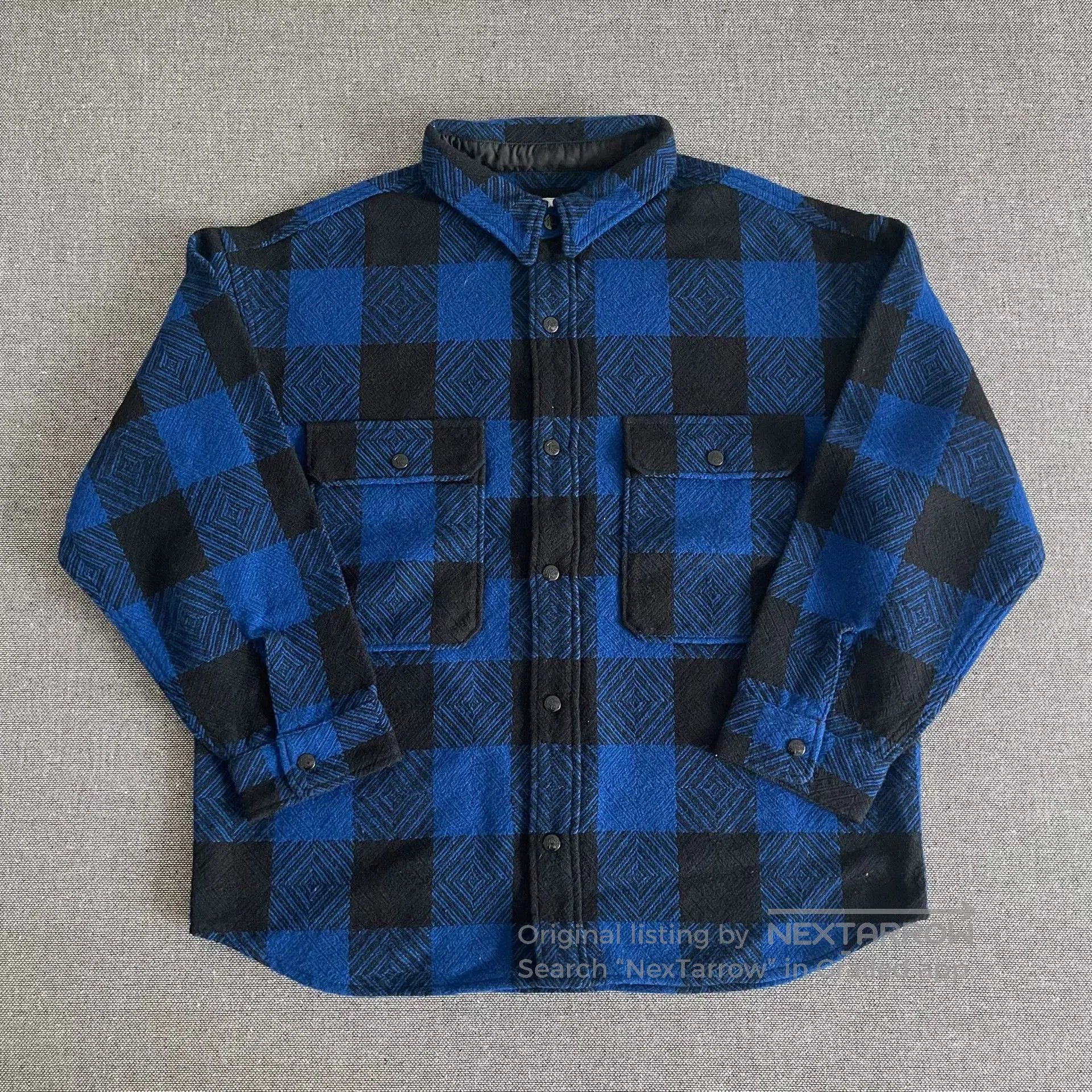 Tenderloin Tenderloin Blue Plaid Wool Shirt. Size US L / EU 52-54 / 3 - 1 Thumbnail