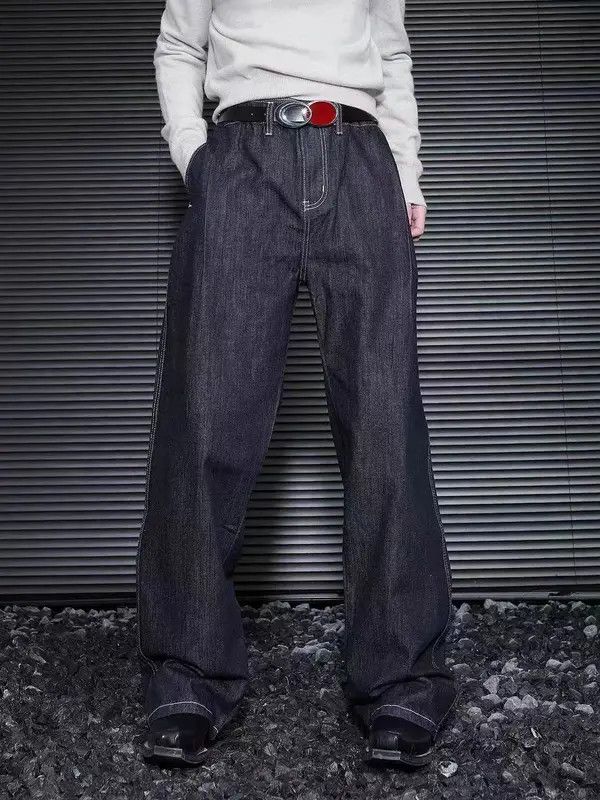Japanese Brand VIBE Vintage washed wide leg baggy jeans Size US 34 / EU 50 - 2 Thumbnail