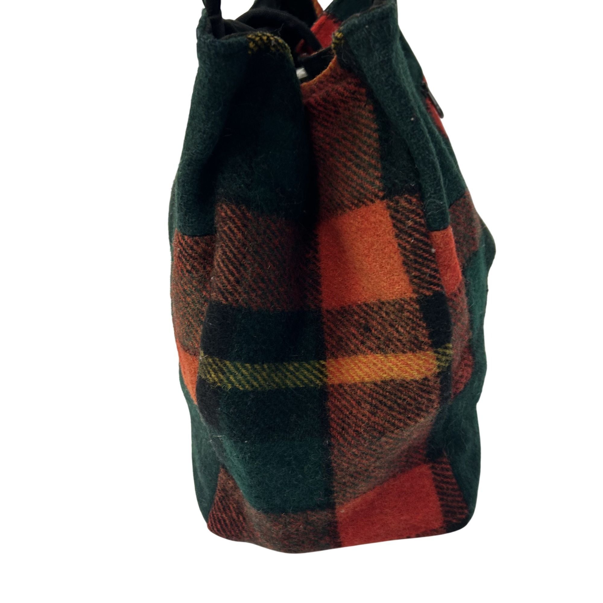 Other Vtg Johnson Woolen Mills Green Red Plaid TARTAN Purse Size ONE SIZE - 7 Thumbnail