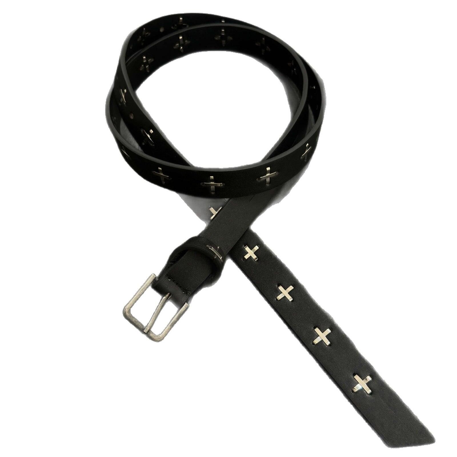 Other Cross Stud Rivet Belt | Dark Punk Black Street Size ONE SIZE - 5 Thumbnail