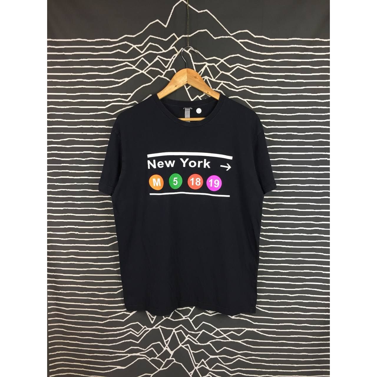 Next Level Apparel New York Subway Line Wording Style Graphic Tee Size L Size US L / EU 52-54 / 3 - 2 Thumbnail