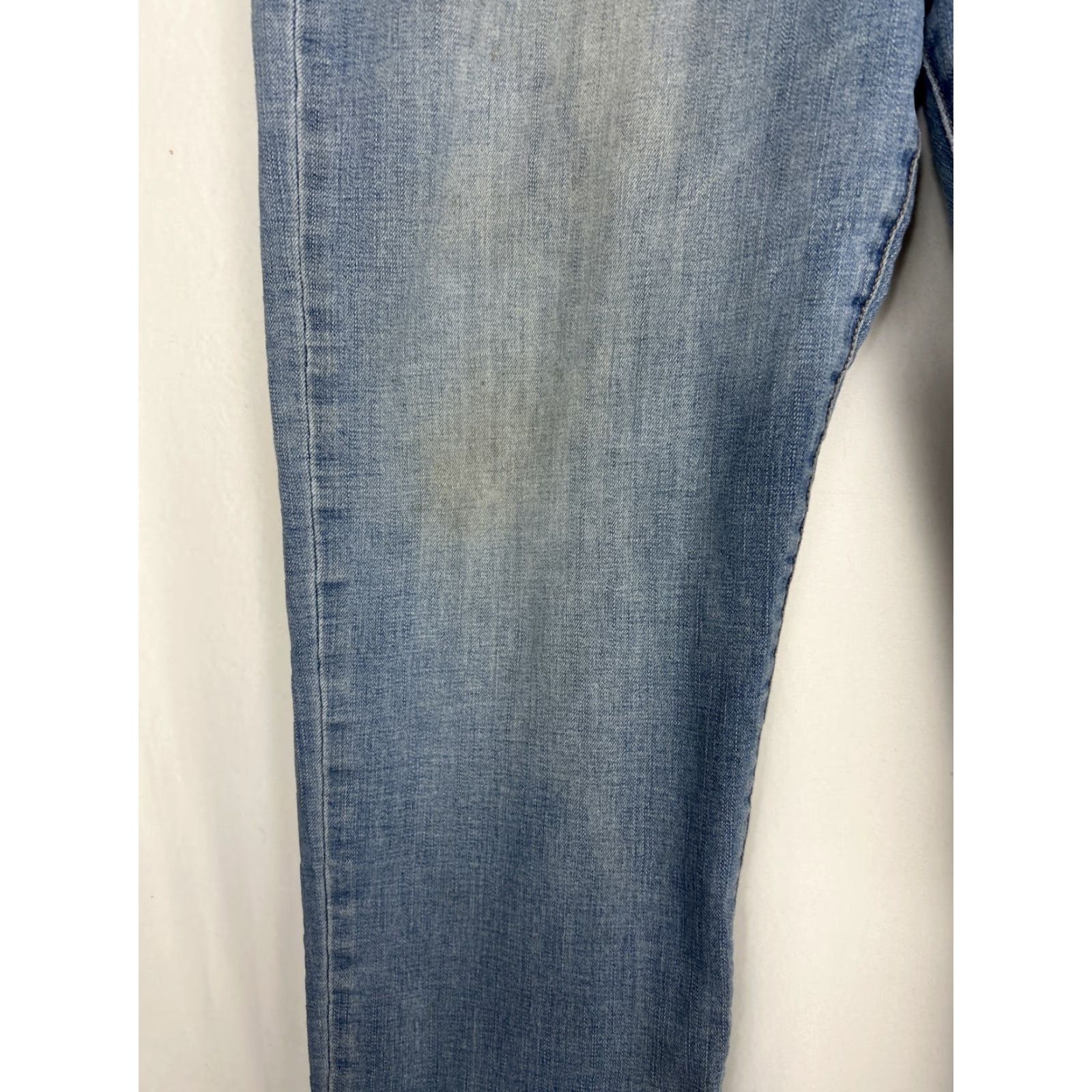 Lucky Brand Lucky Brand 363 Straight Jeans Mens 38x30 Light Wash Blue Stains Regular Inseam 30 Size US 38 / EU 54 - 5 Thumbnail