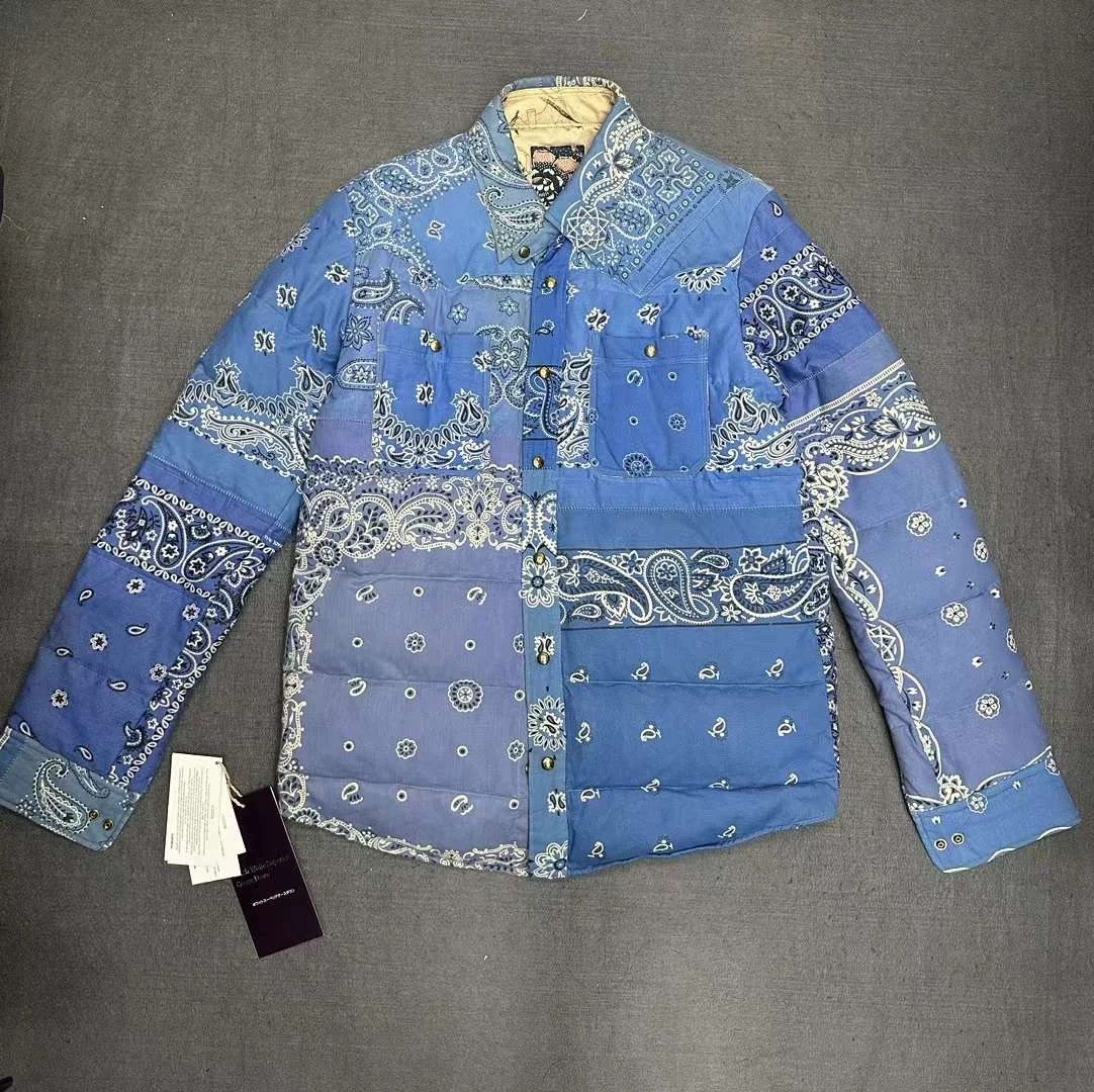 Visvim ICT Kerchief Bandana Jacket Quilted Blue offers size 2 Flaw