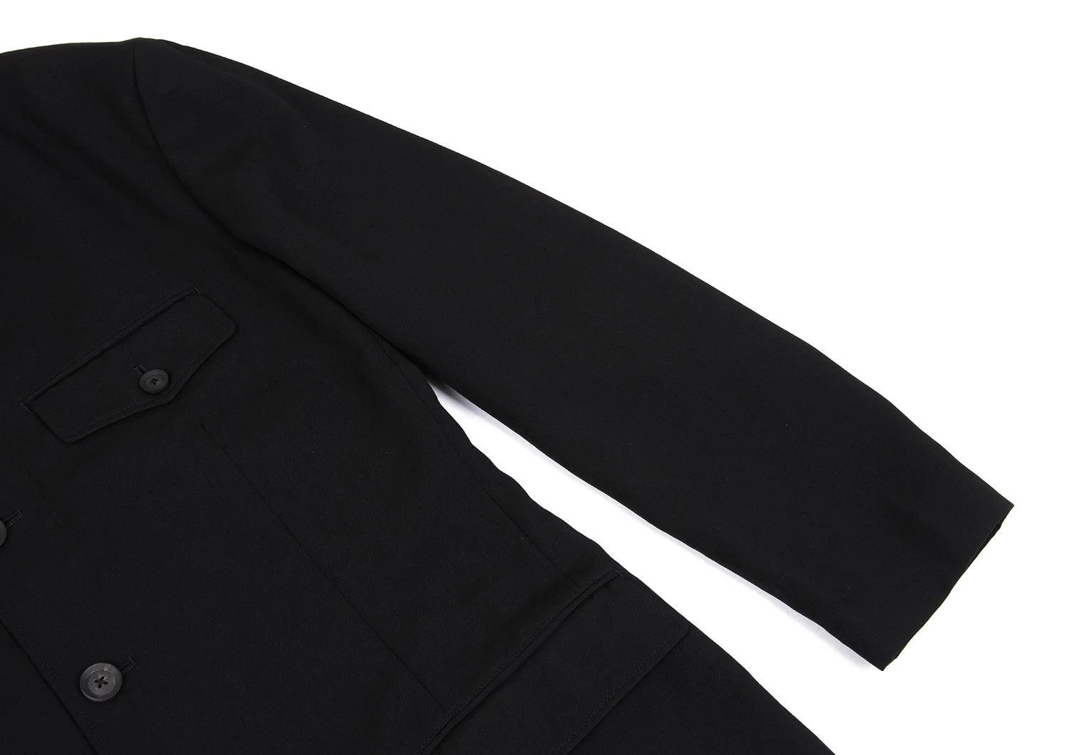 Yohji Yamamoto Yohji Yamamoto Wool Gabardine Asymmetric Long Jacket Size US L / EU 52-54 / 3 - 6 Thumbnail