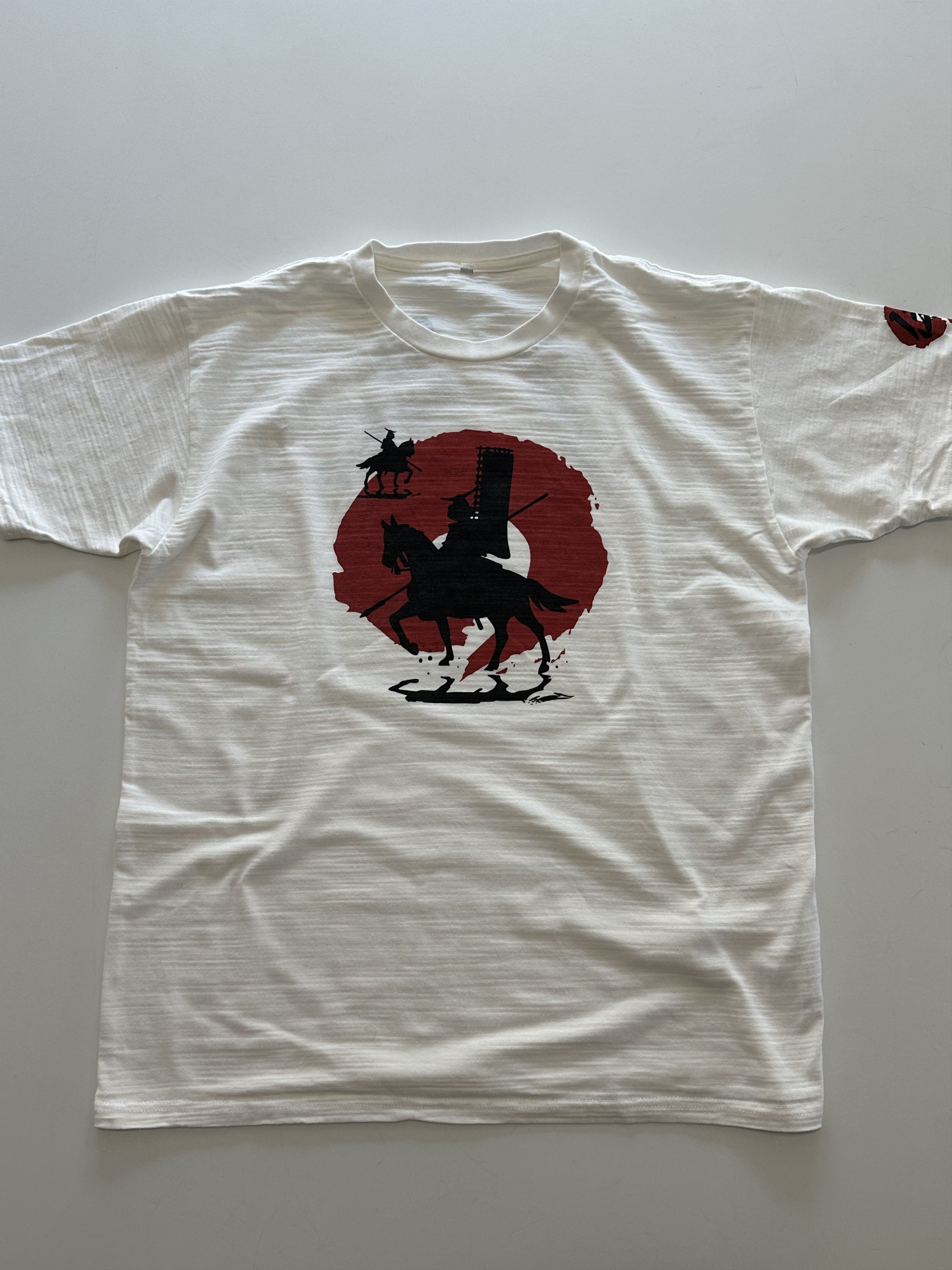 Other Samurai White T-shirt Vintage Japanese Anime 2XL Textured Size US XL / EU 56 / 4 - 1 Thumbnail