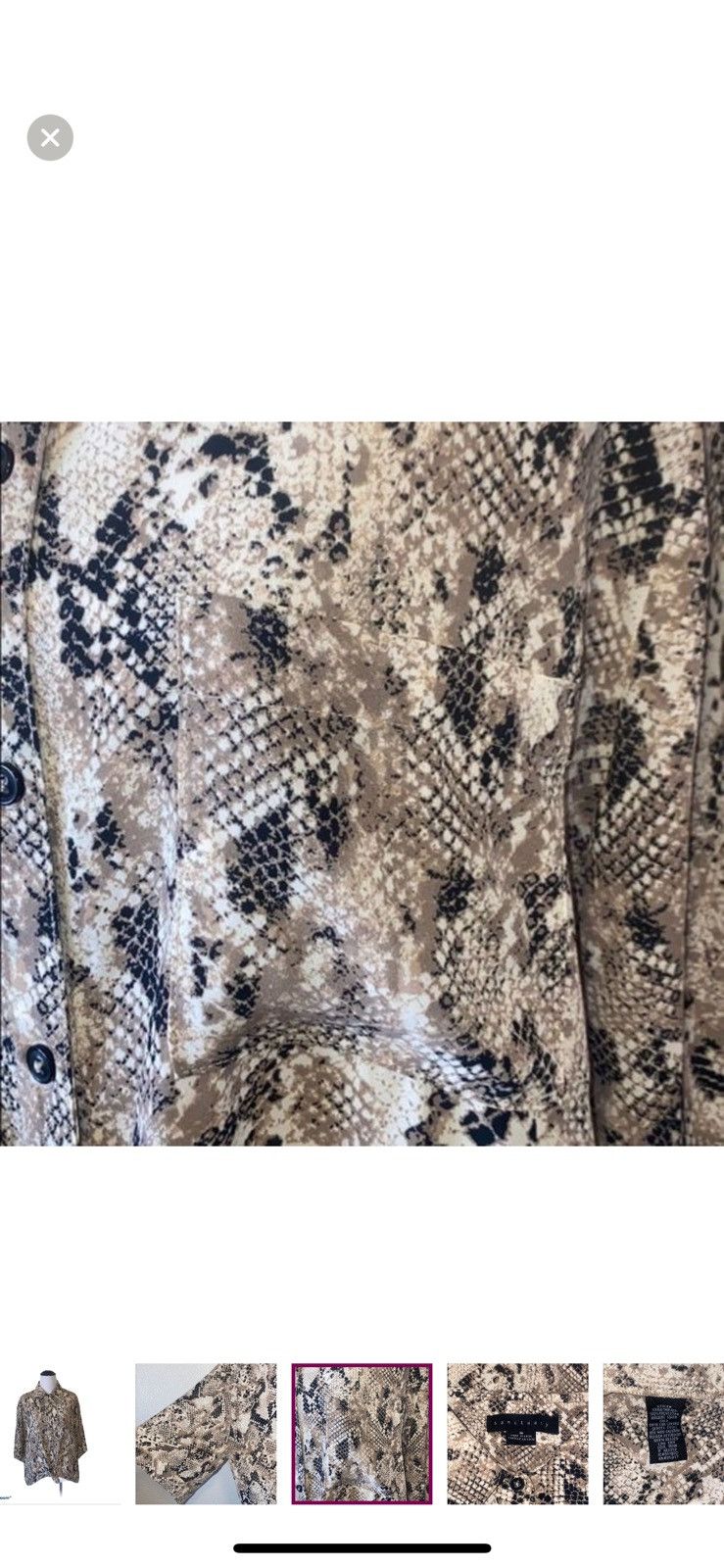 Sanctuary Sanctuary medium snake print button down blouse Size M / US 6-8 / IT 42-44 - 3 Thumbnail