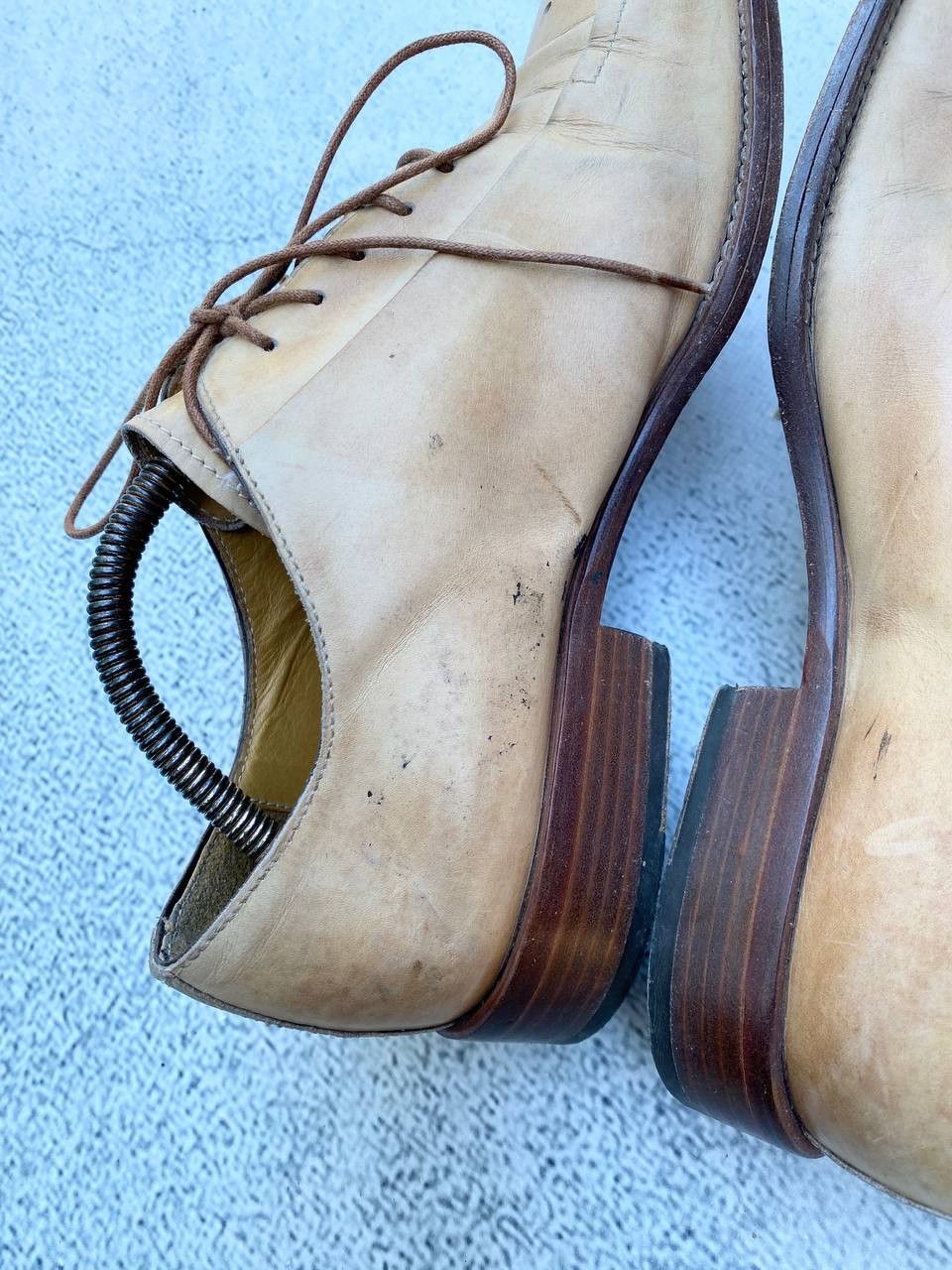 If Six Was Nine Italian Vintage Guidi style Leather Faded Shoes Size US 8 / EU 41 - 12 Thumbnail