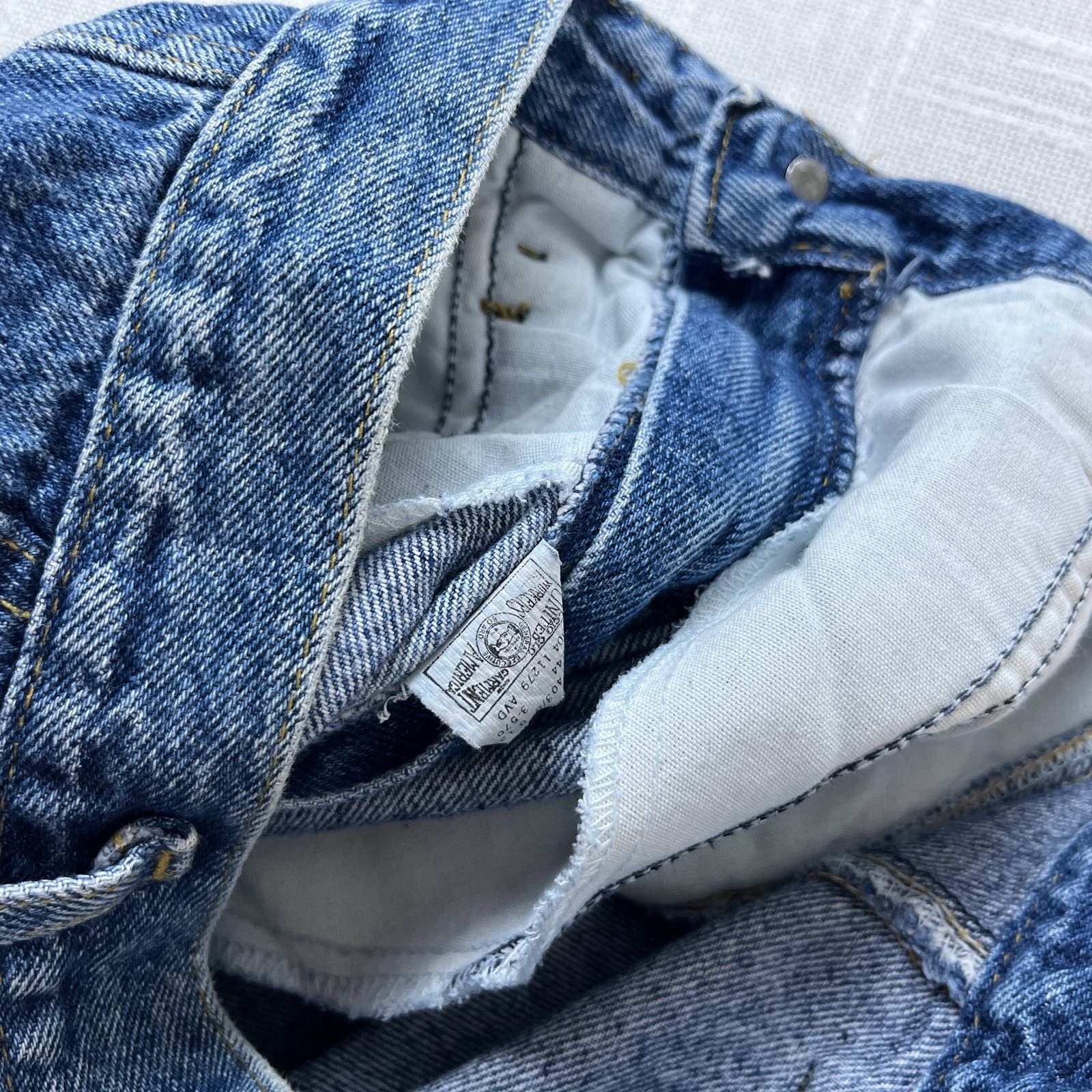 Lee × Vintage 80s Bare Back Pleated Jeans 28x29 High Rise Taper USA Stone Size 28" / US 6 / IT 42 - 6 Thumbnail