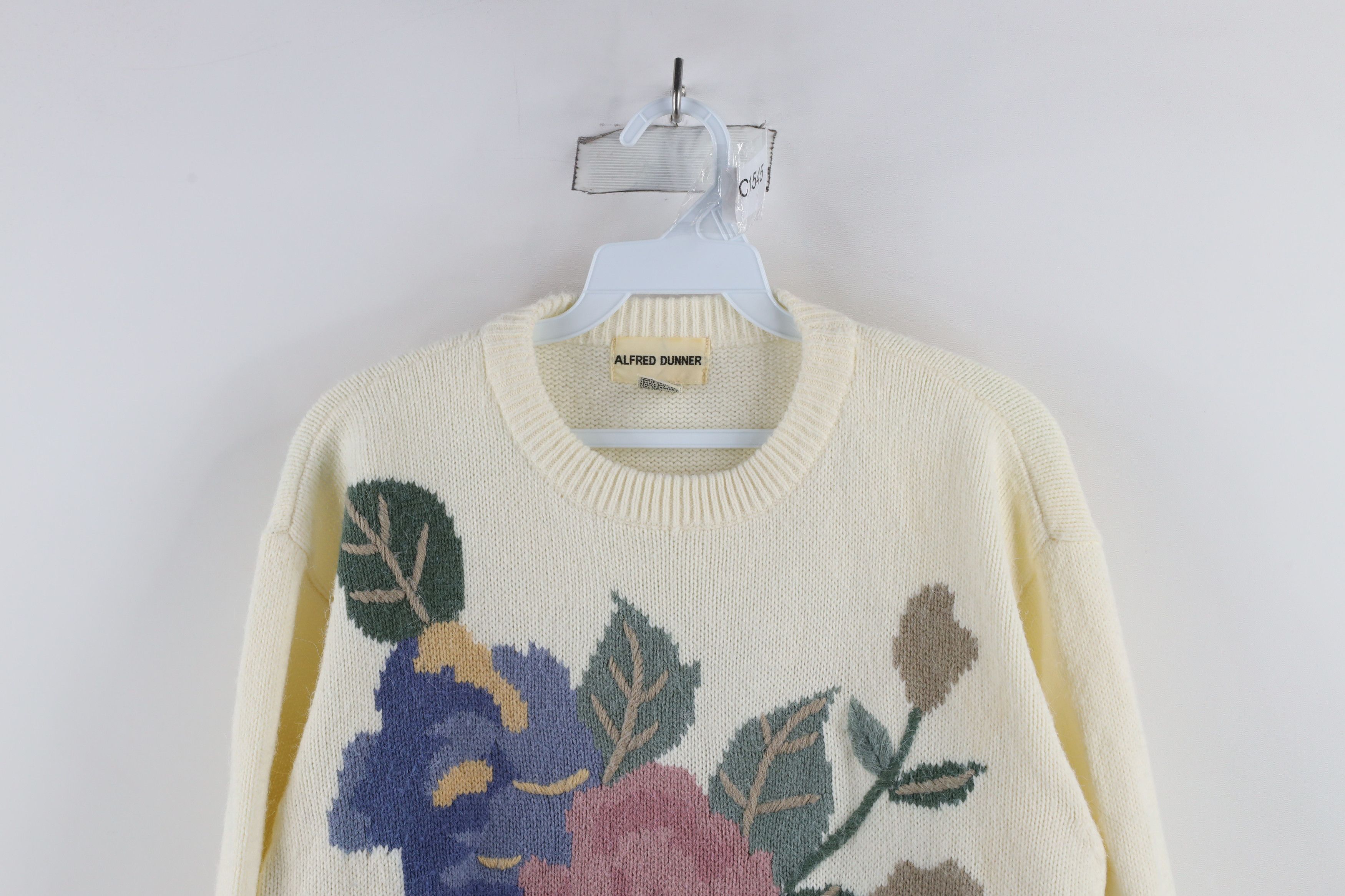 Vintage Vintage 90s Country Primitive Flower Knit Crewneck Sweater Size XL / US 12-14 / IT 48-50 - 2 Thumbnail