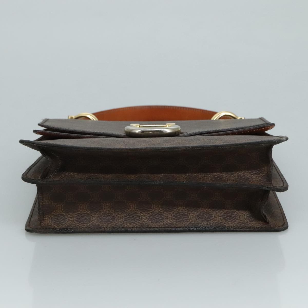 Celine CELINE Macadam Canvas Hand Bag Pvc Leather Brown Size ONE SIZE - 5 Thumbnail