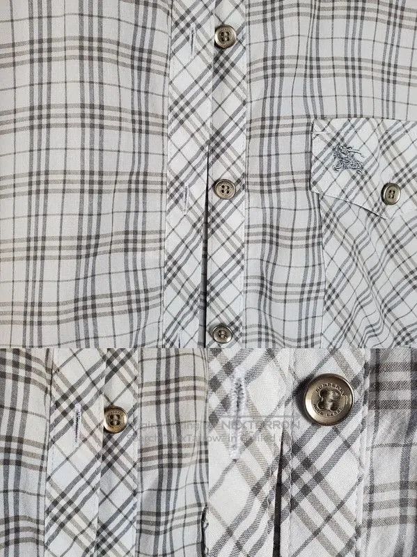 Other Burberry Summer Blue-Gray Cotton Blend Plaid Shirt. Size S / US 4 / IT 40 - 5 Thumbnail